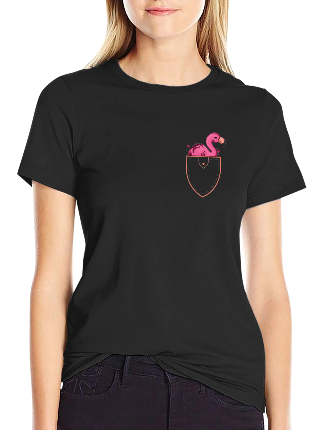 Flamingo Pocket Tee - Casual Style