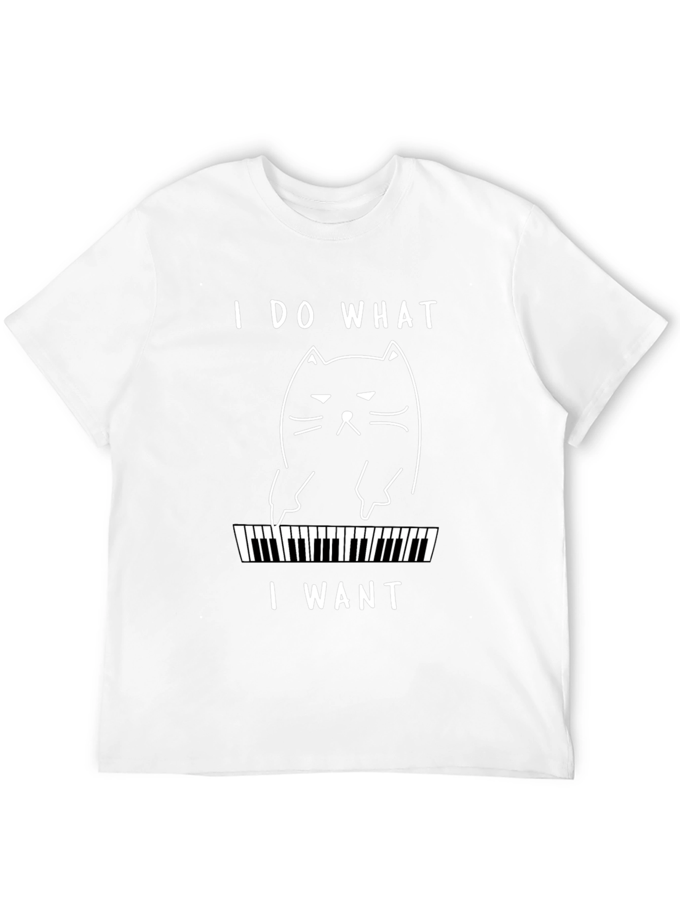 Funny Cat Playing Piano T-Shirt