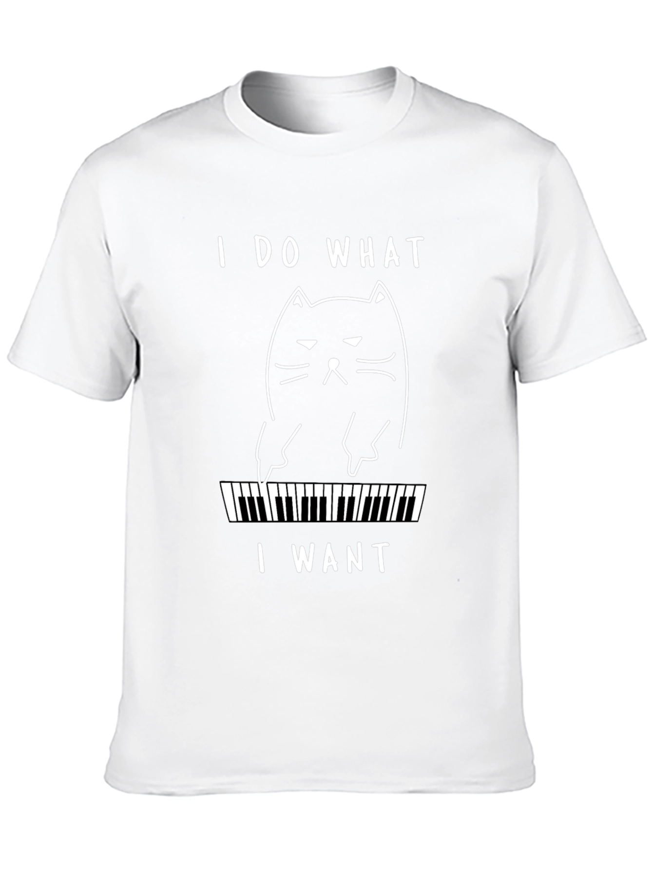 Funny Cat Playing Piano T-Shirt