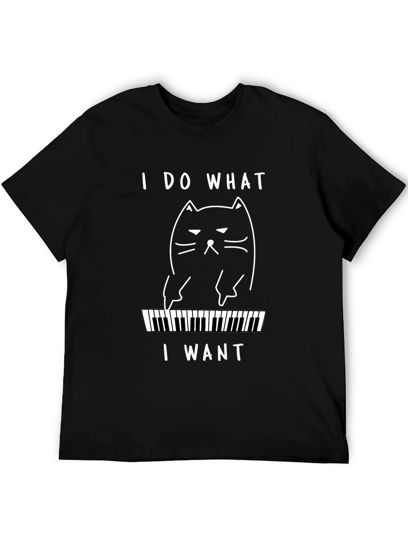 Funny Cat Playing Piano T-Shirt