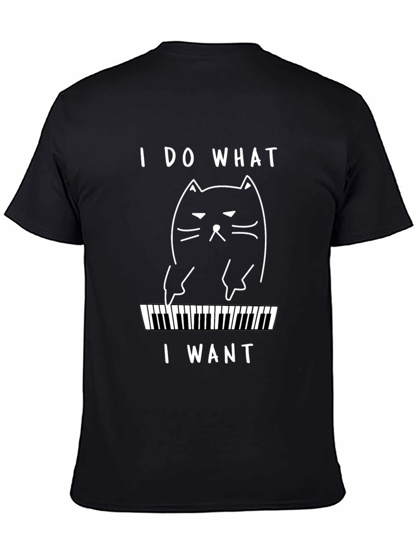 Funny Cat Playing Piano T-Shirt