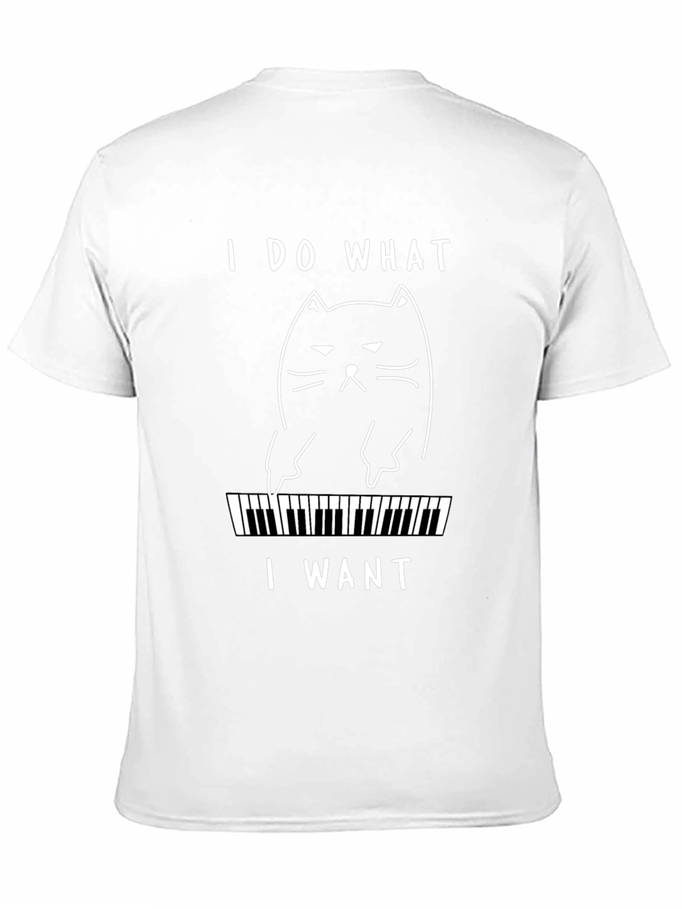 Funny Cat Playing Piano T-Shirt