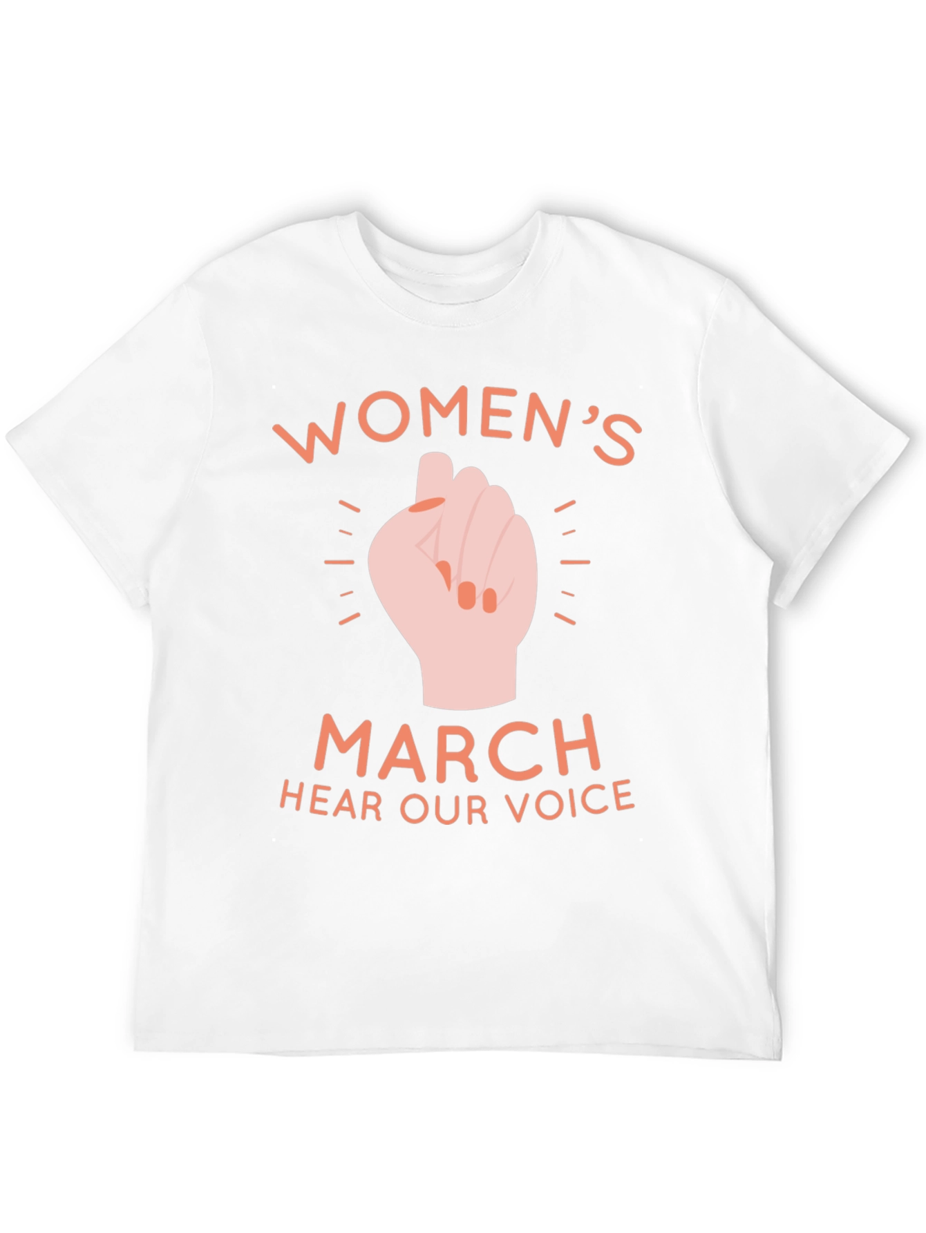Womens March Fist Graphic T-Shirt