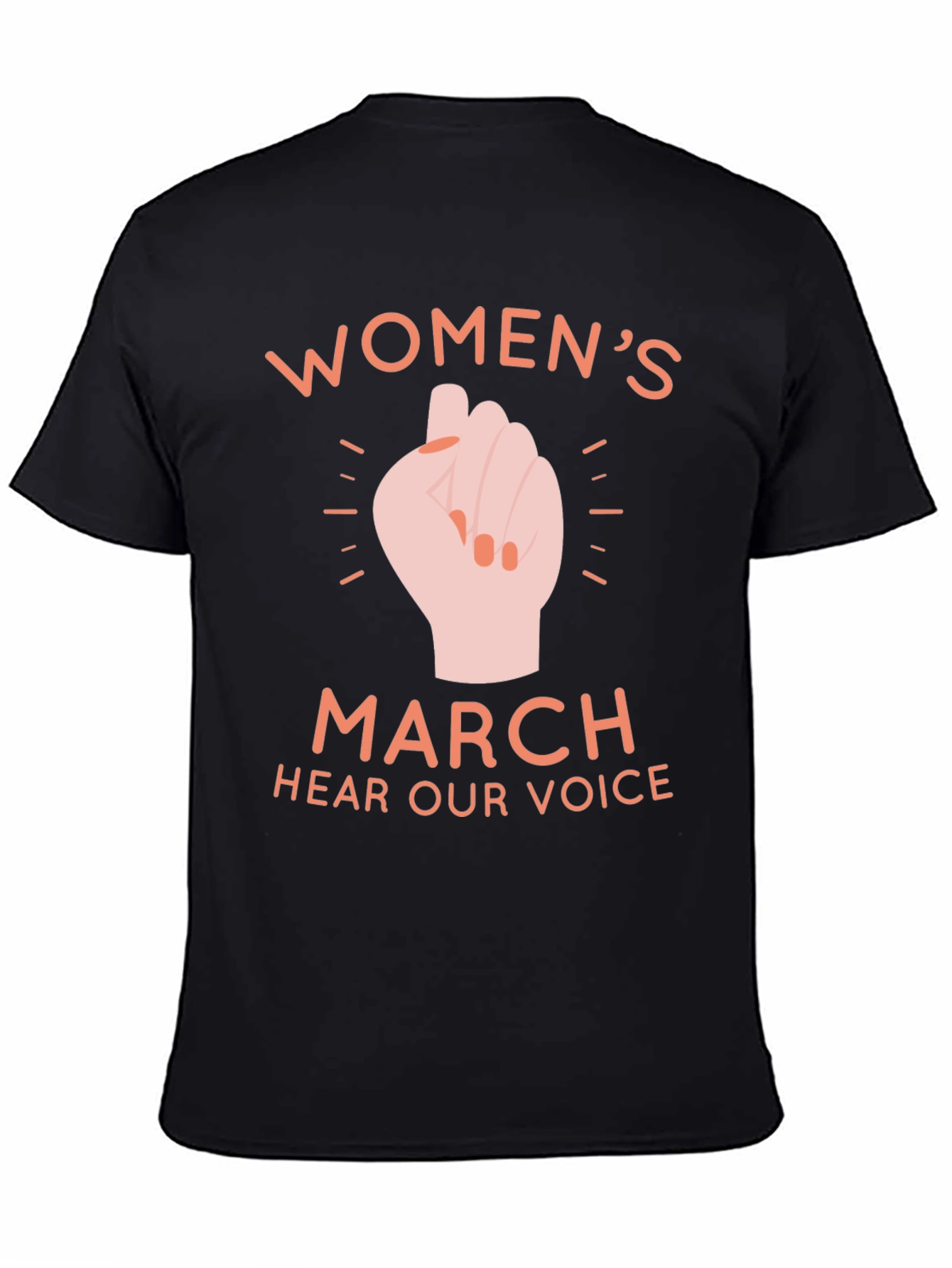 Womens March Fist Graphic T-Shirt