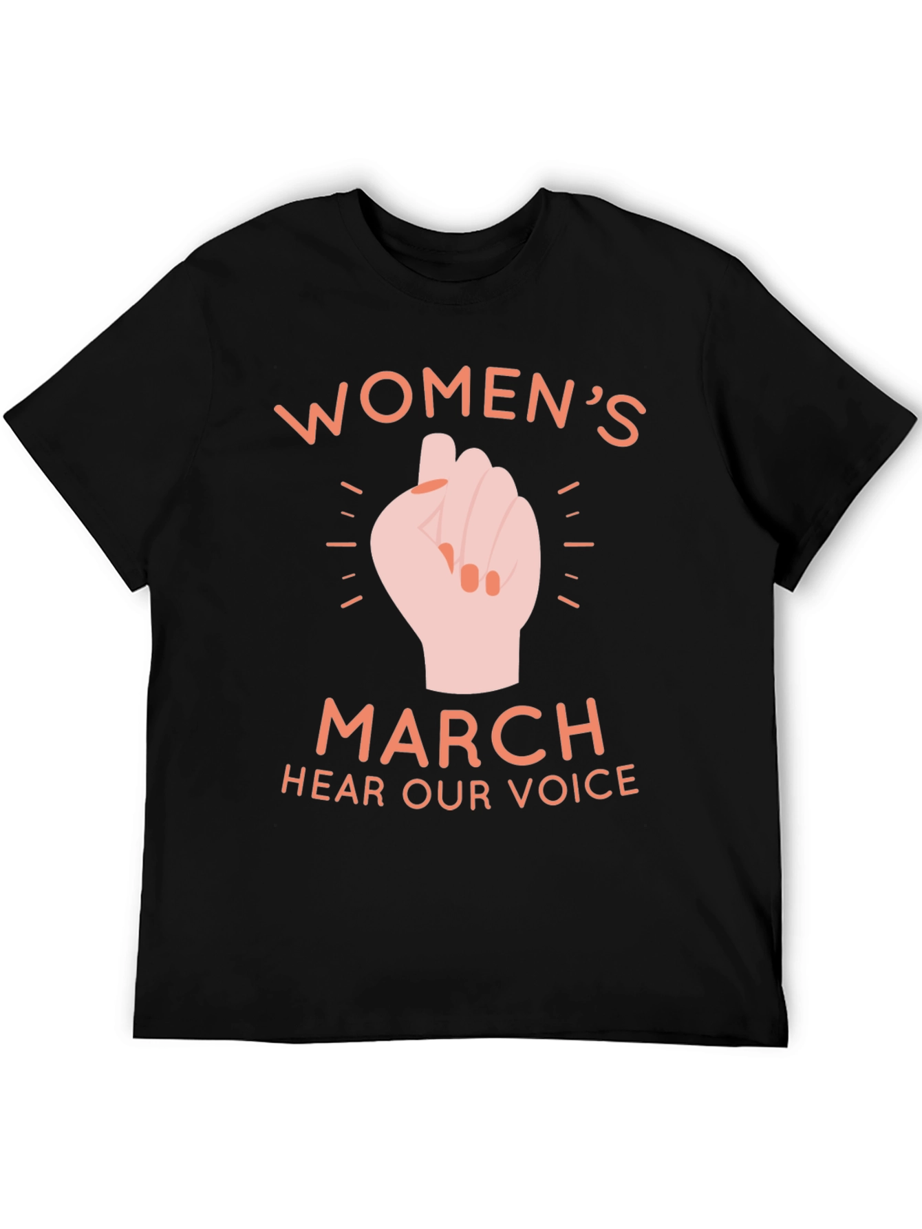 Womens March Fist Graphic T-Shirt