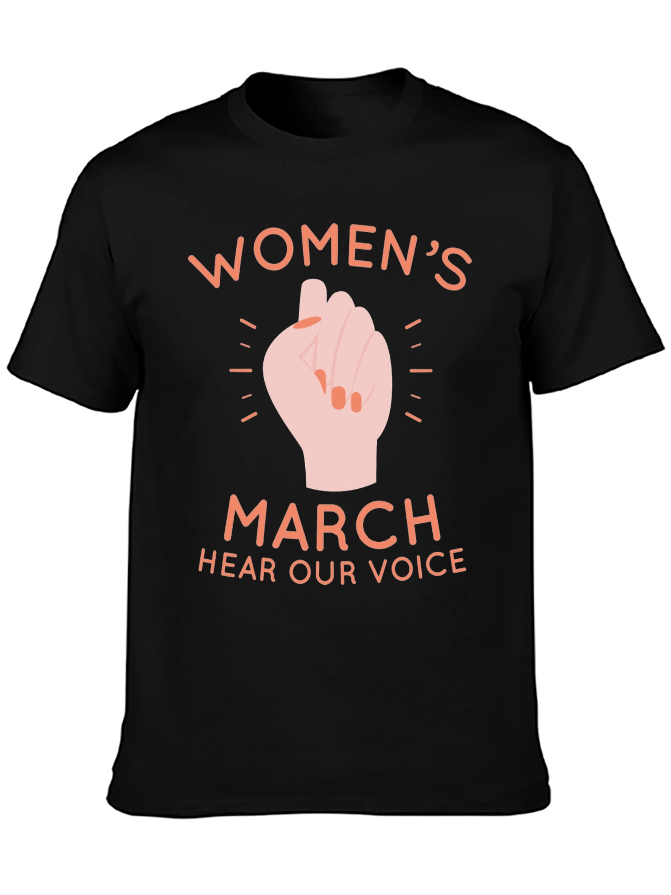 Womens March Fist Graphic T-Shirt