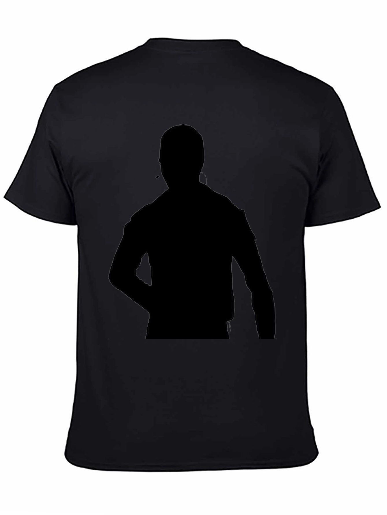 Black Silhouette Graphic T-Shirt - Casual Style