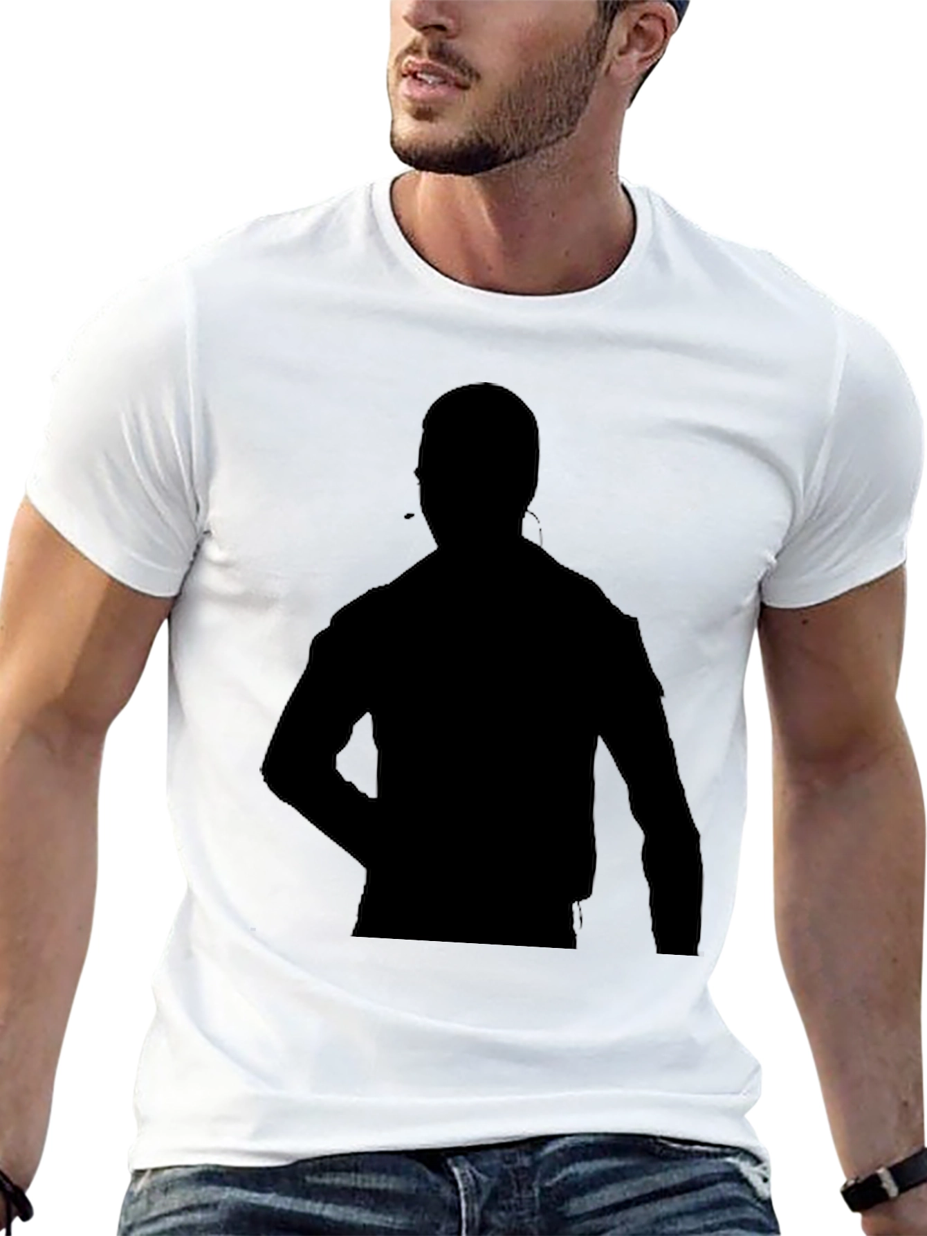 Black Silhouette Graphic T-Shirt - Casual Style