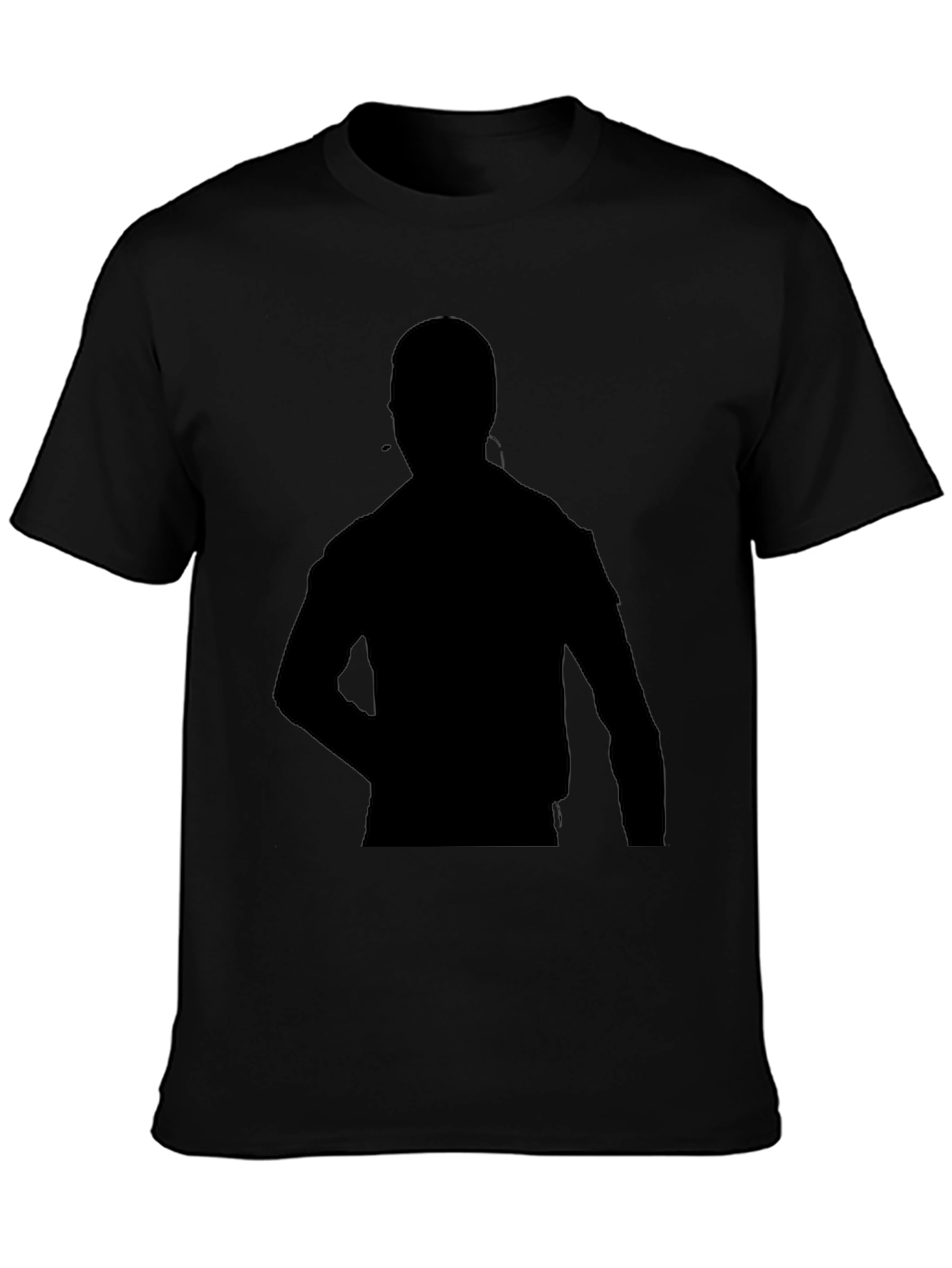 Black Silhouette Graphic T-Shirt - Casual Style