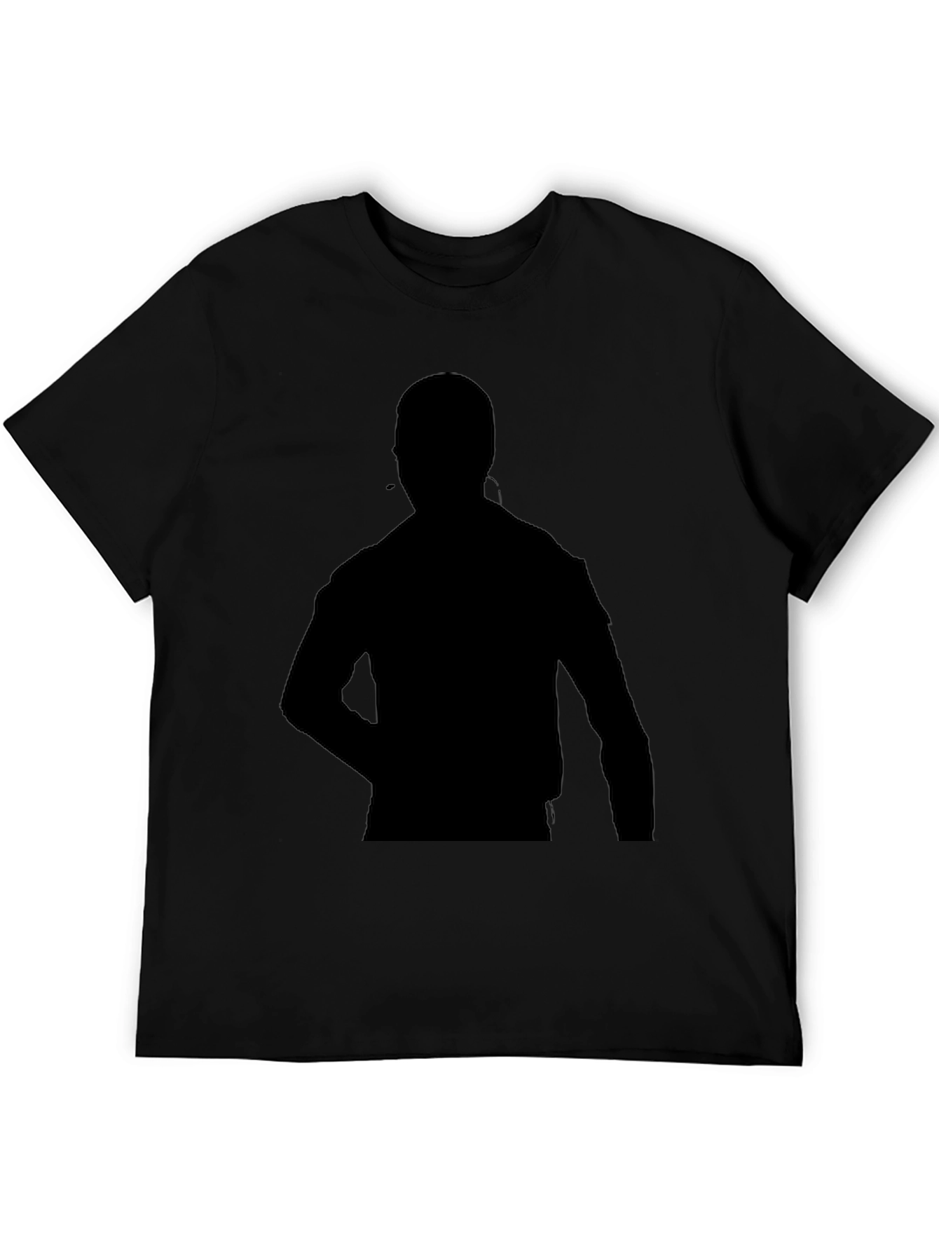 Black Silhouette Graphic T-Shirt - Casual Style