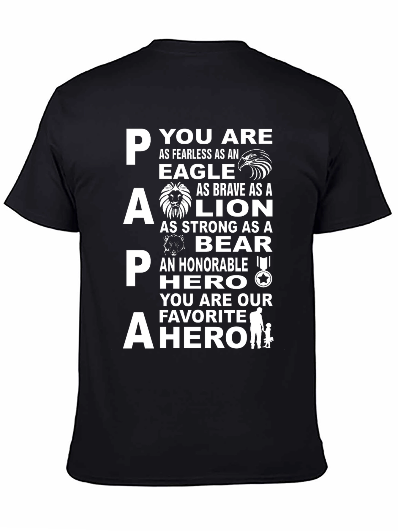 Papa Hero T-Shirt - Fathers Day Gift