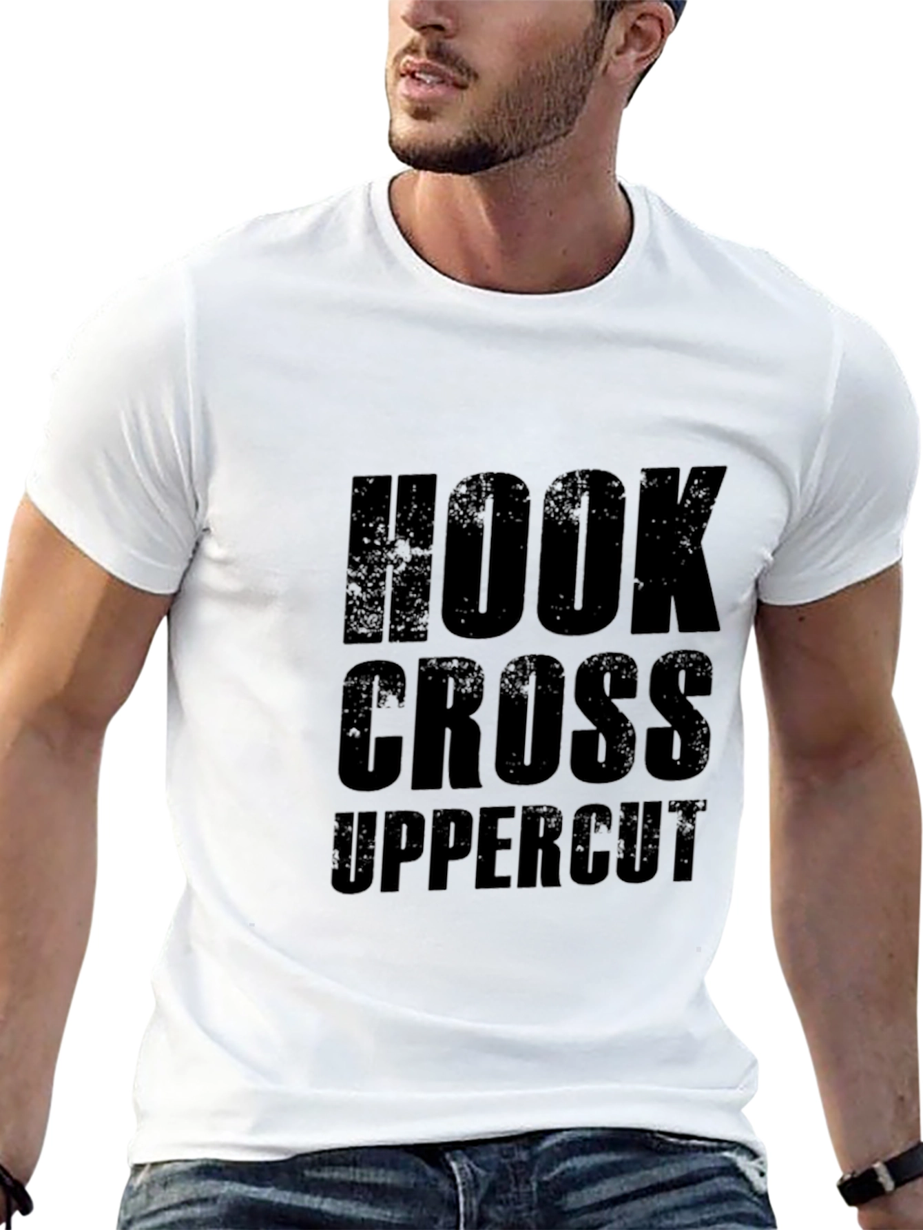 Hook Cross Uppercut Black T-Shirt