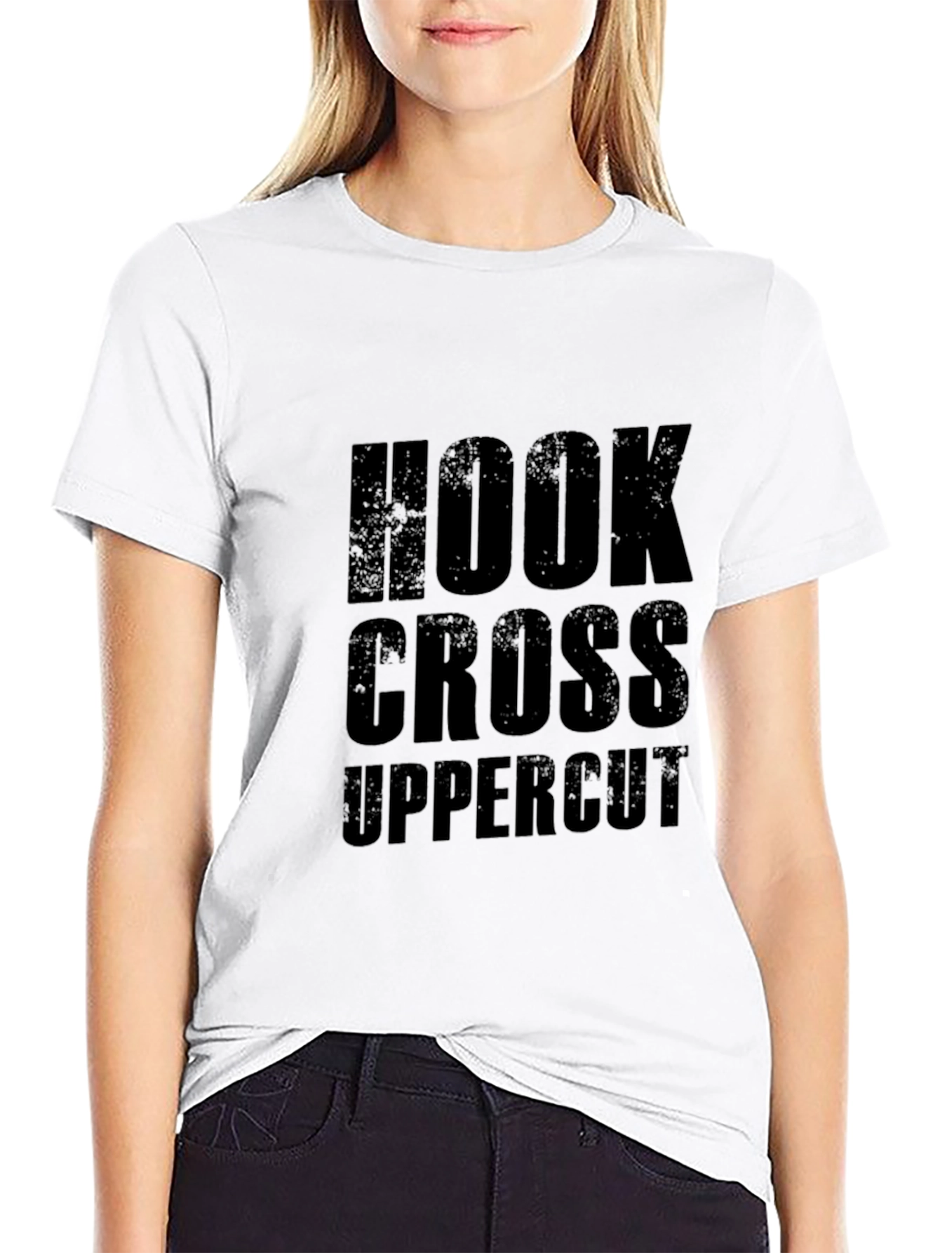 Hook Cross Uppercut Black T-Shirt