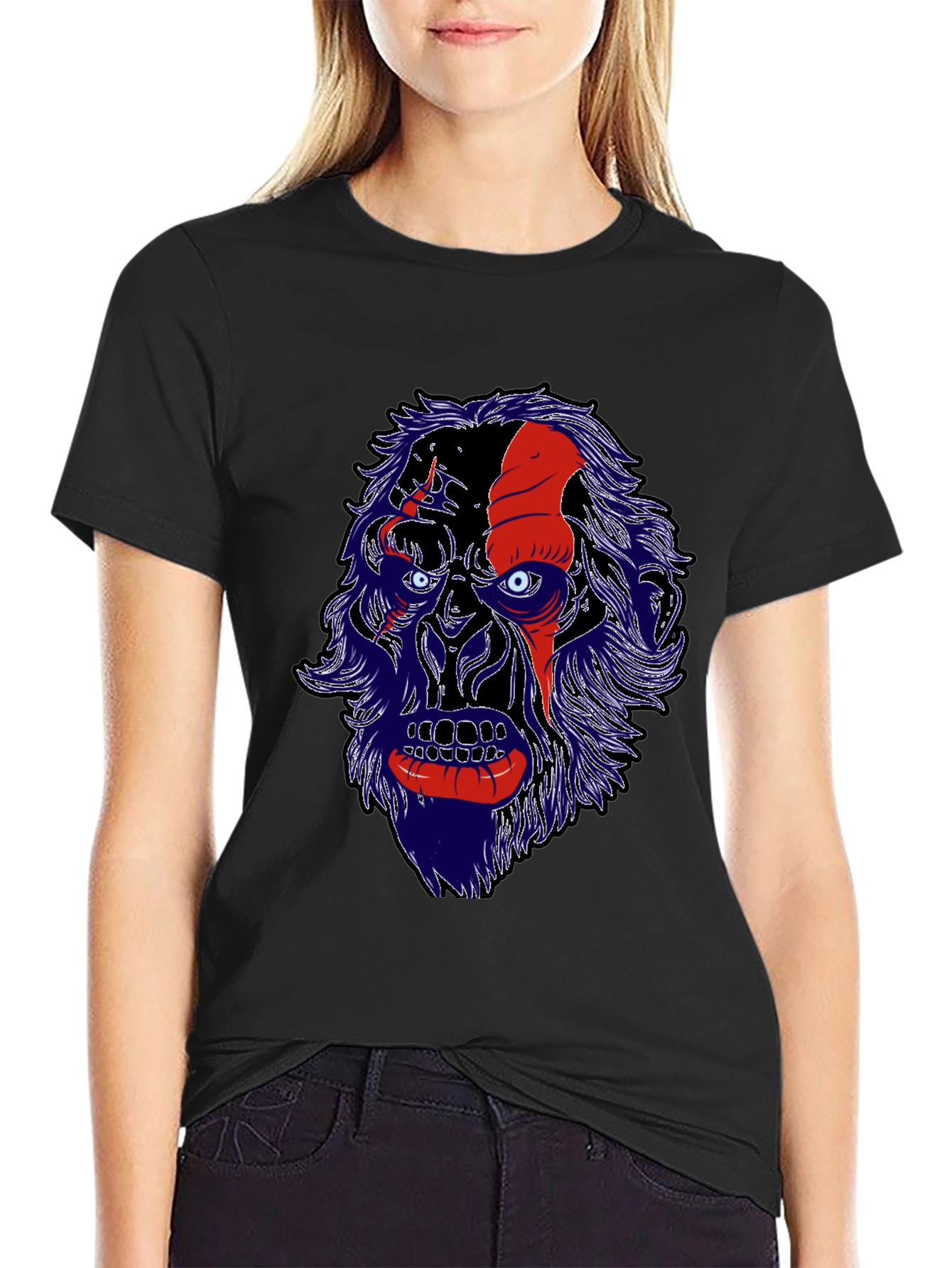 Unique Graphic Tee - Gorilla Face Design