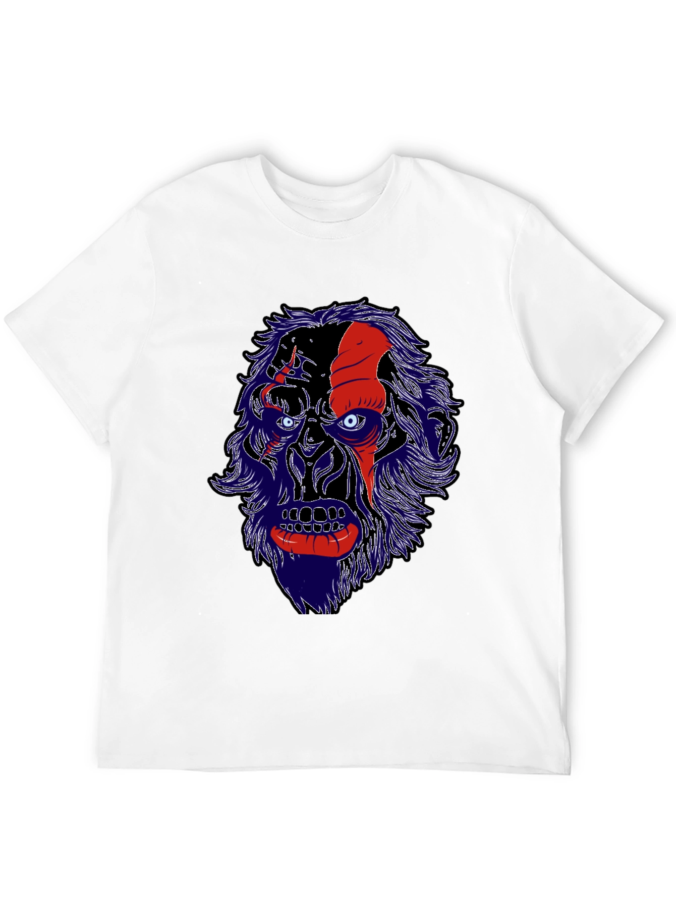 Unique Graphic Tee - Gorilla Face Design