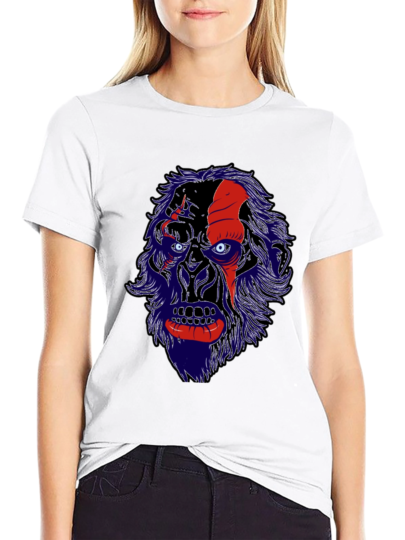 Unique Graphic Tee - Gorilla Face Design