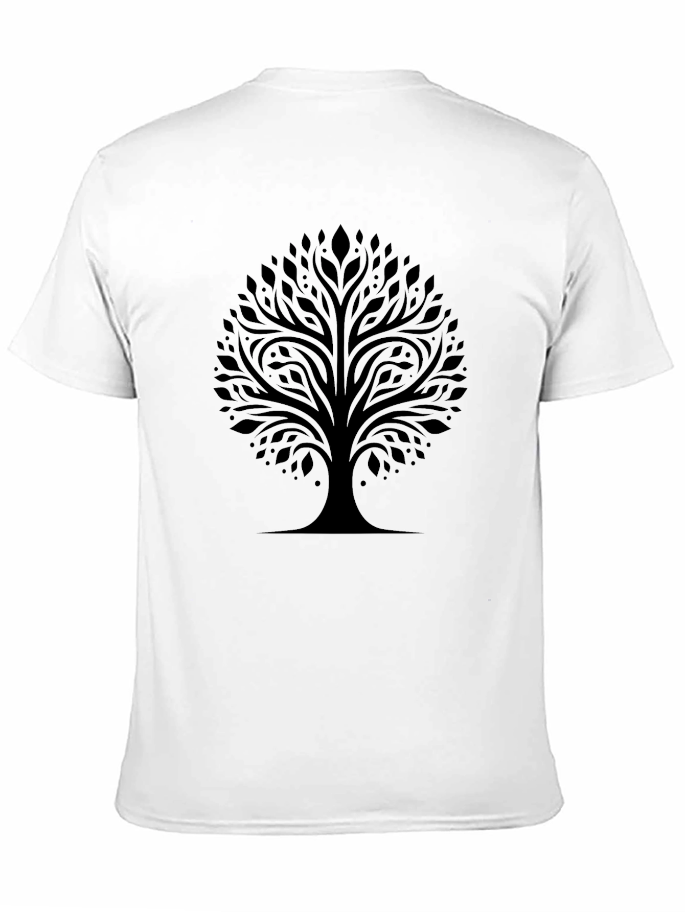 Elegant Tree of Life Graphic T-Shirt - Black