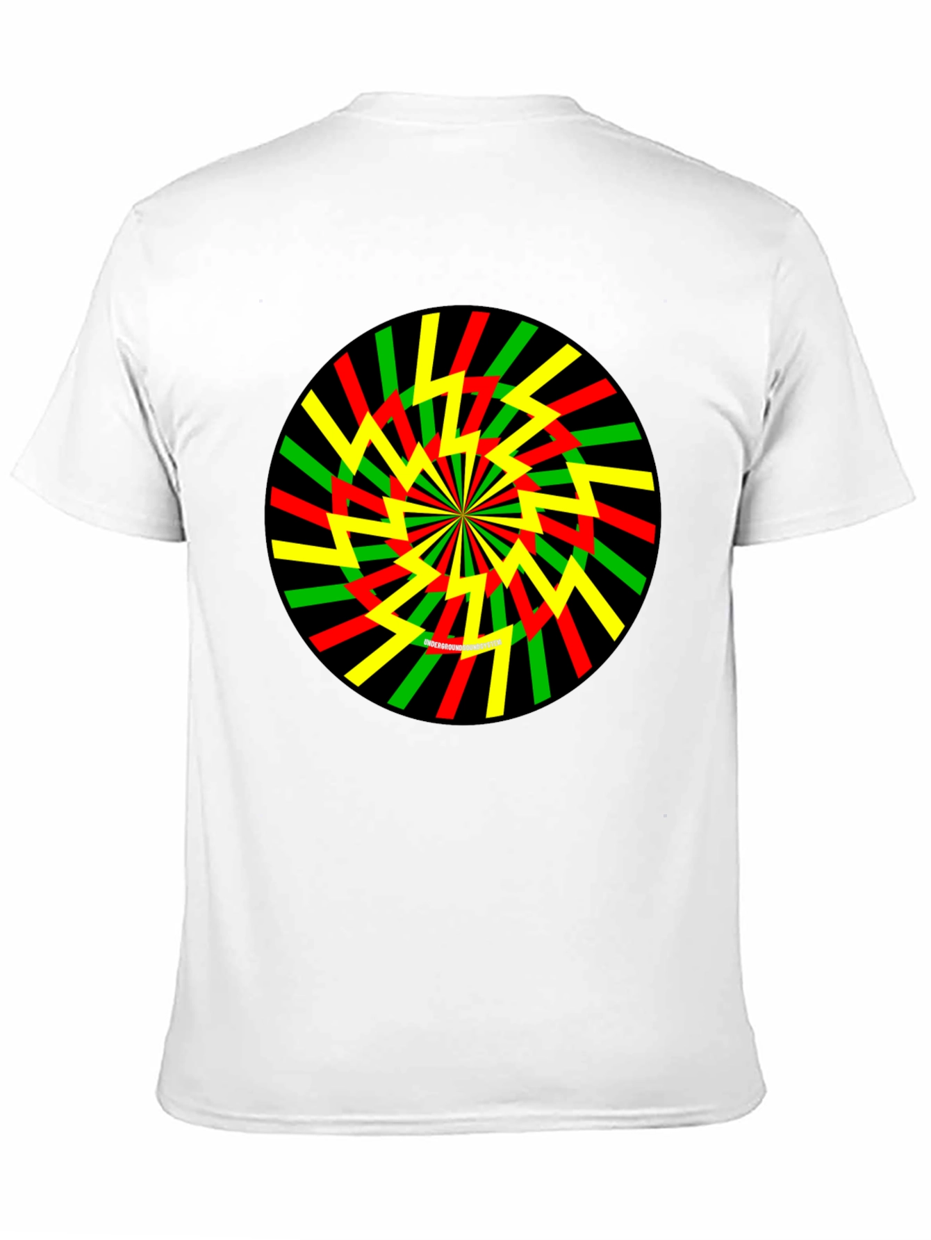 Rasta Spiral Graphic Tee - Black