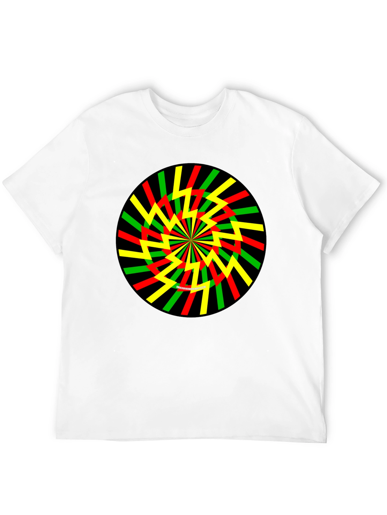 Rasta Spiral Graphic Tee - Black