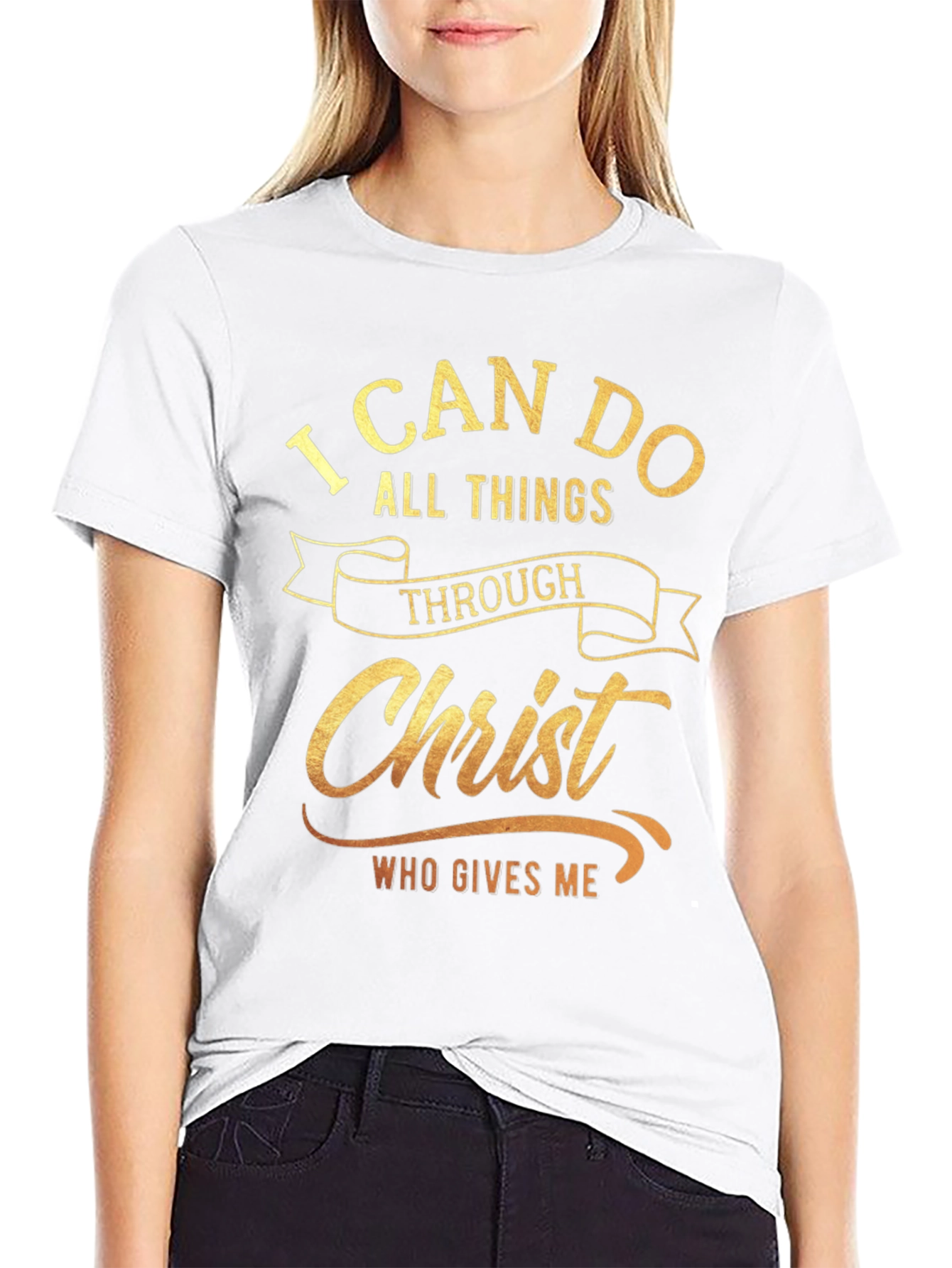 I Can Do All Things Through Christ Black T-Shirt