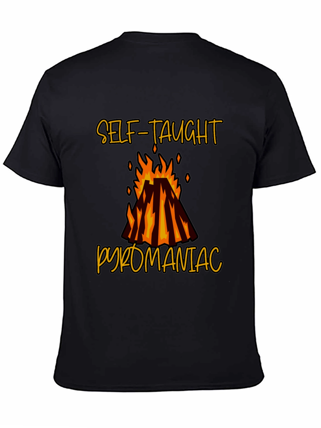 Self-Taught Pyromaniac Graphic Tee - Black T-Shirt