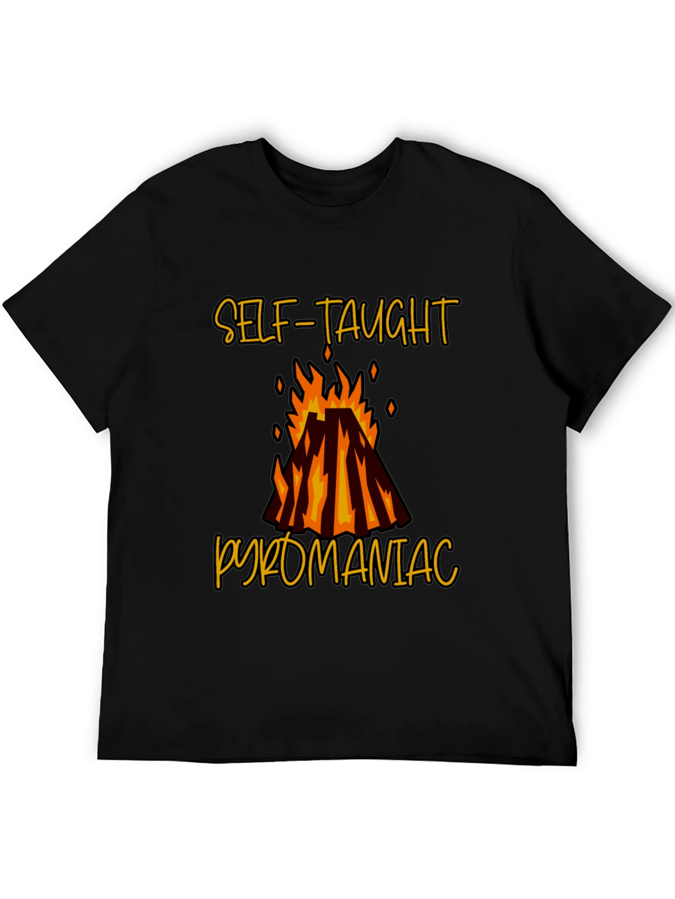 Self-Taught Pyromaniac Graphic Tee - Black T-Shirt