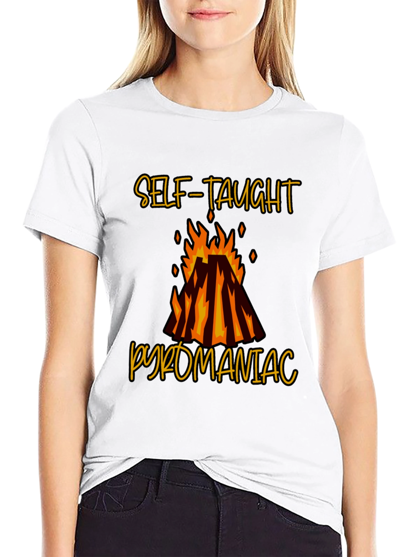 Self-Taught Pyromaniac Graphic Tee - Black T-Shirt
