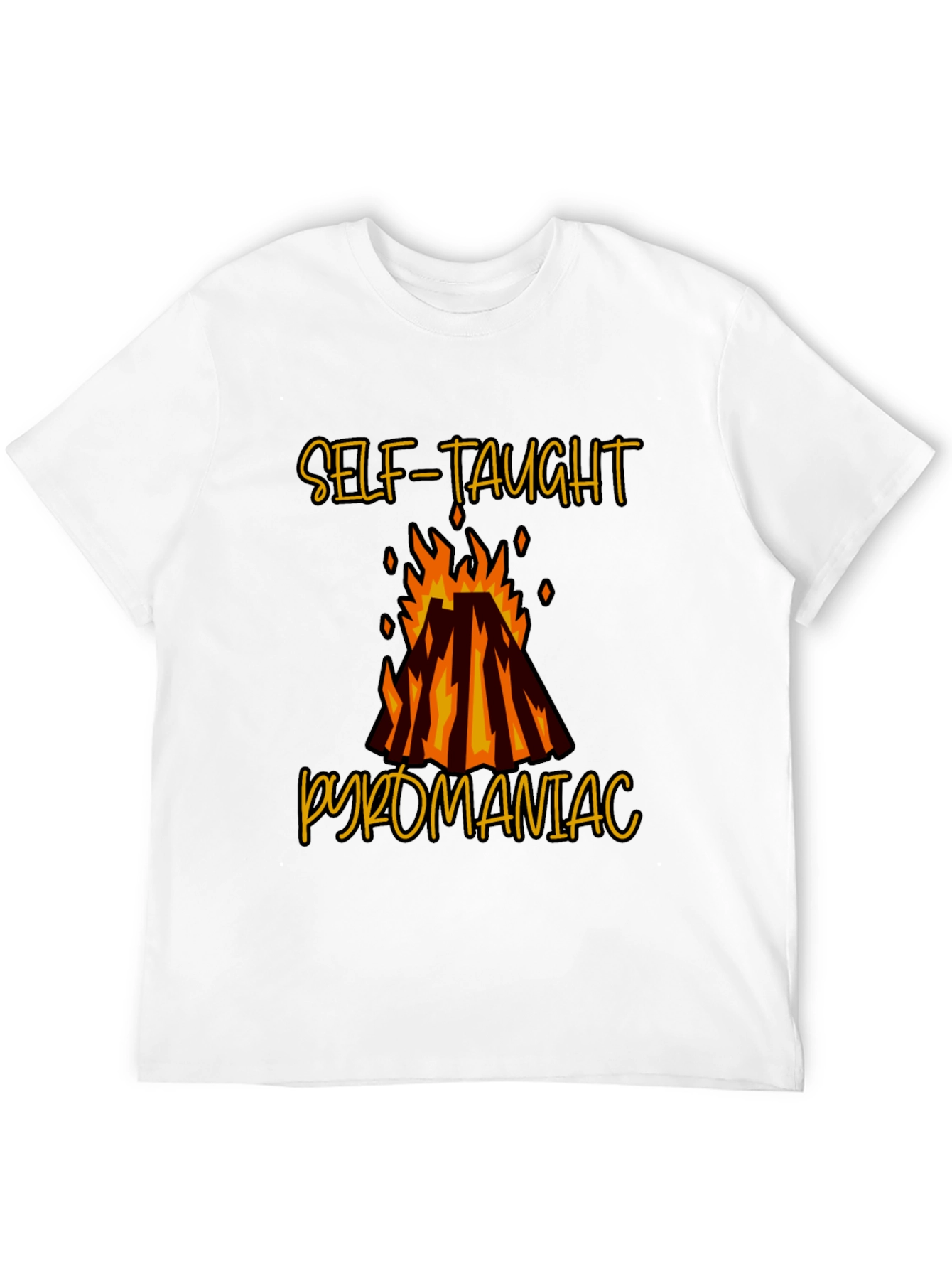 Self-Taught Pyromaniac Graphic Tee - Black T-Shirt