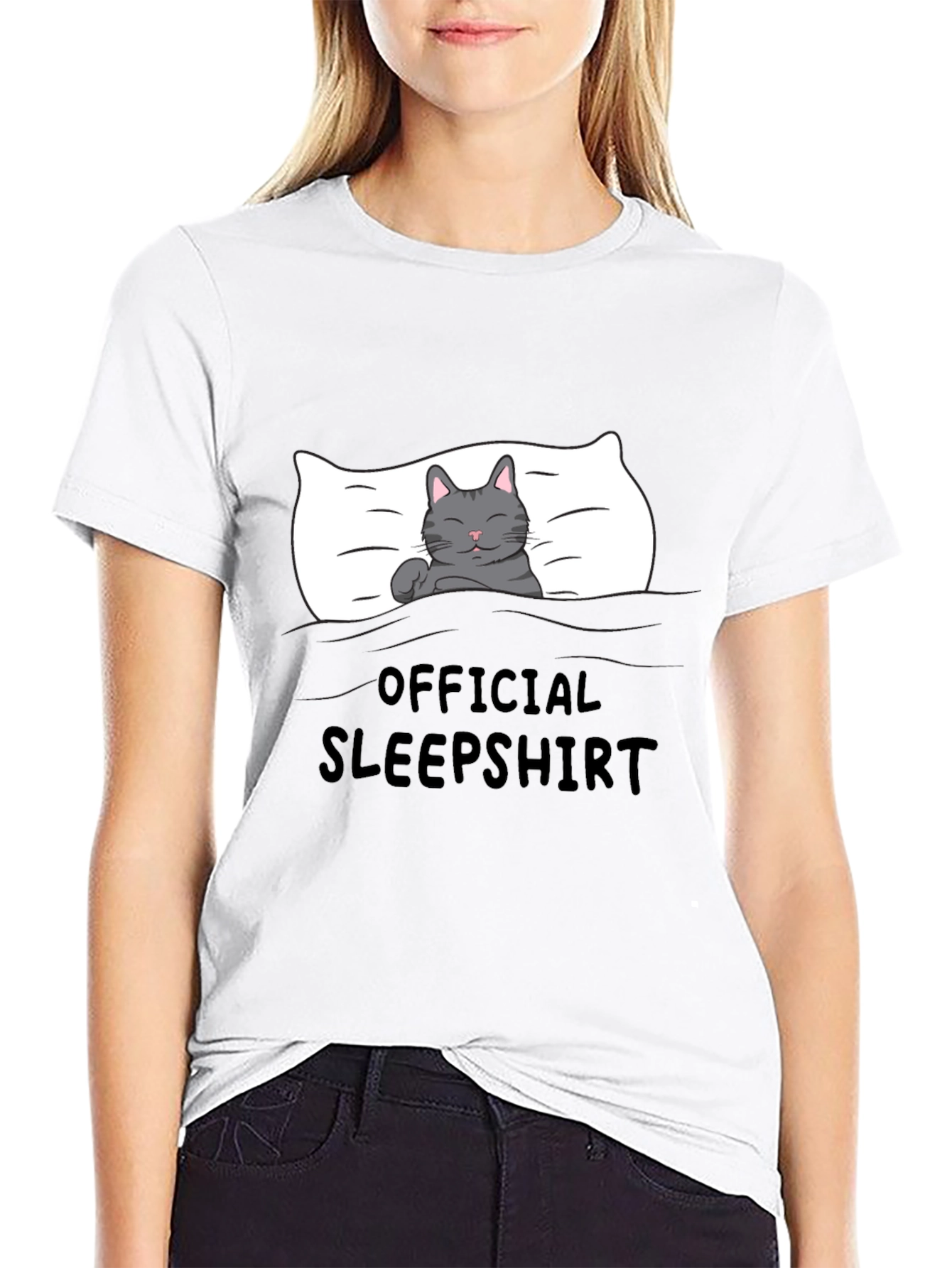 Official Sleepshirt - Cat on Pillow Design