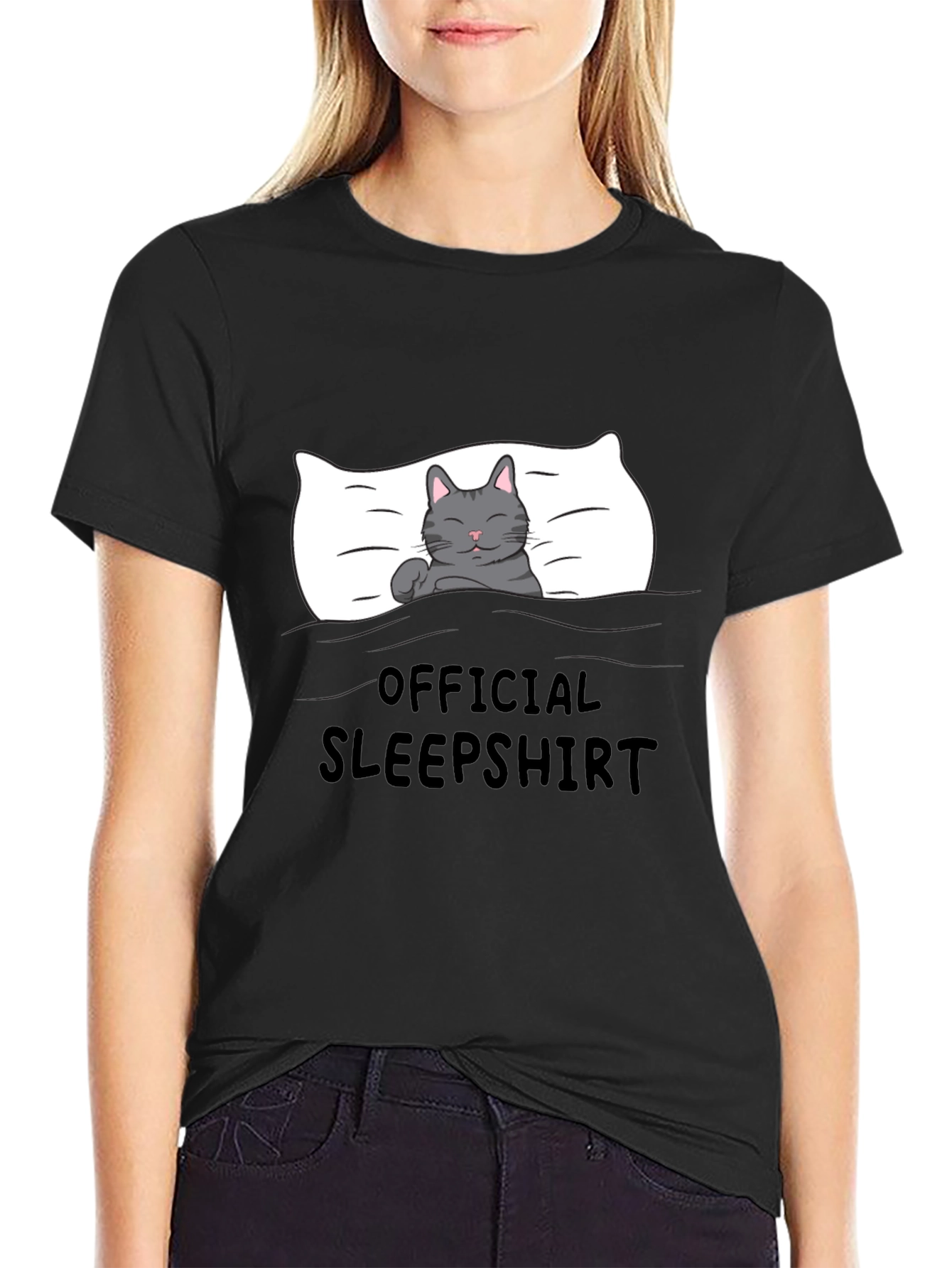 Official Sleepshirt - Cat on Pillow Design