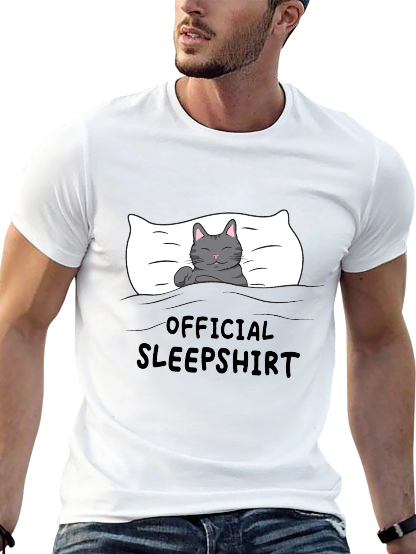 Official Sleepshirt - Cat on Pillow Design