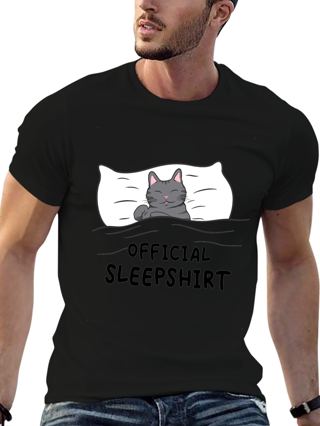 Official Sleepshirt - Cat on Pillow Design