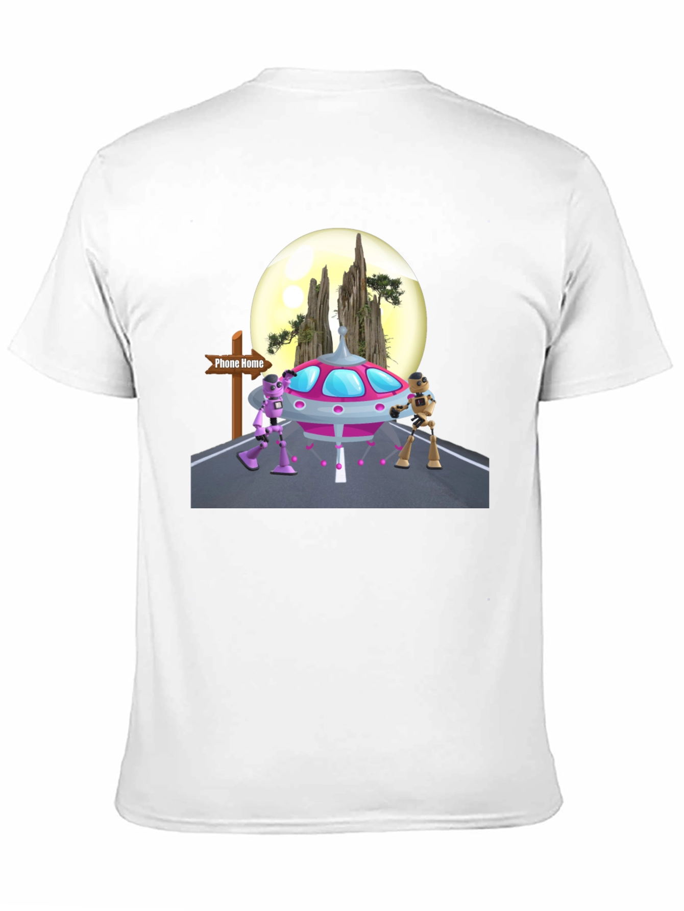 Retro Alien UFO Graphic T-Shirt