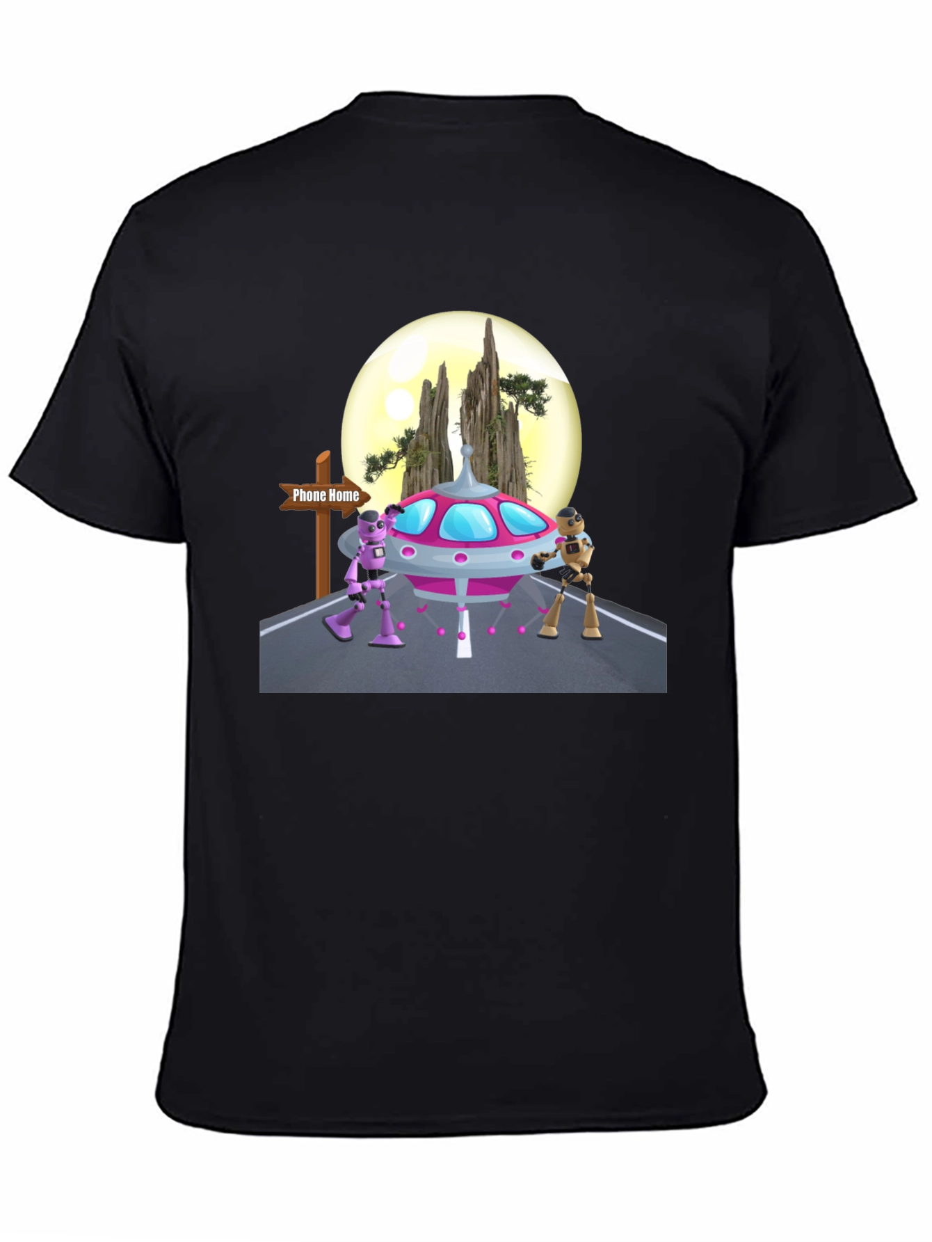 Retro Alien UFO Graphic T-Shirt