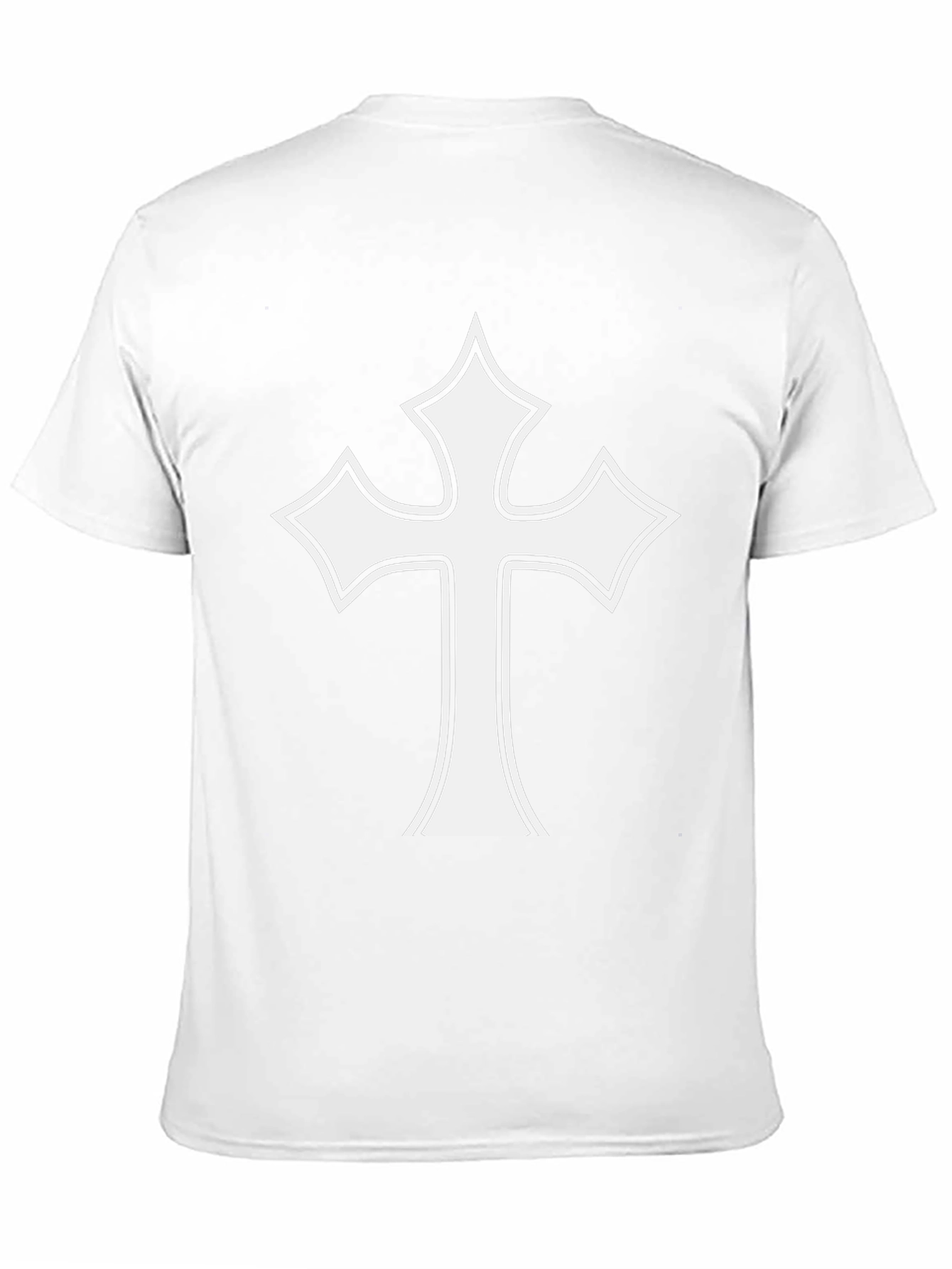White Cross Graphic Black T-Shirt