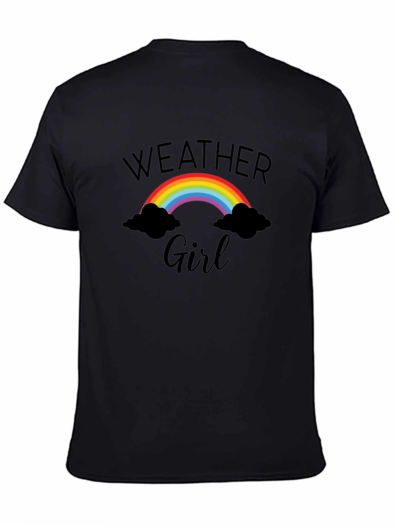 Weather Girl Graphic Tee - Rainbow & Clouds