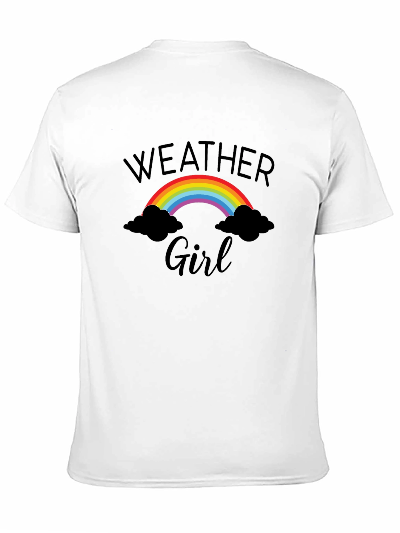 Weather Girl Graphic Tee - Rainbow & Clouds
