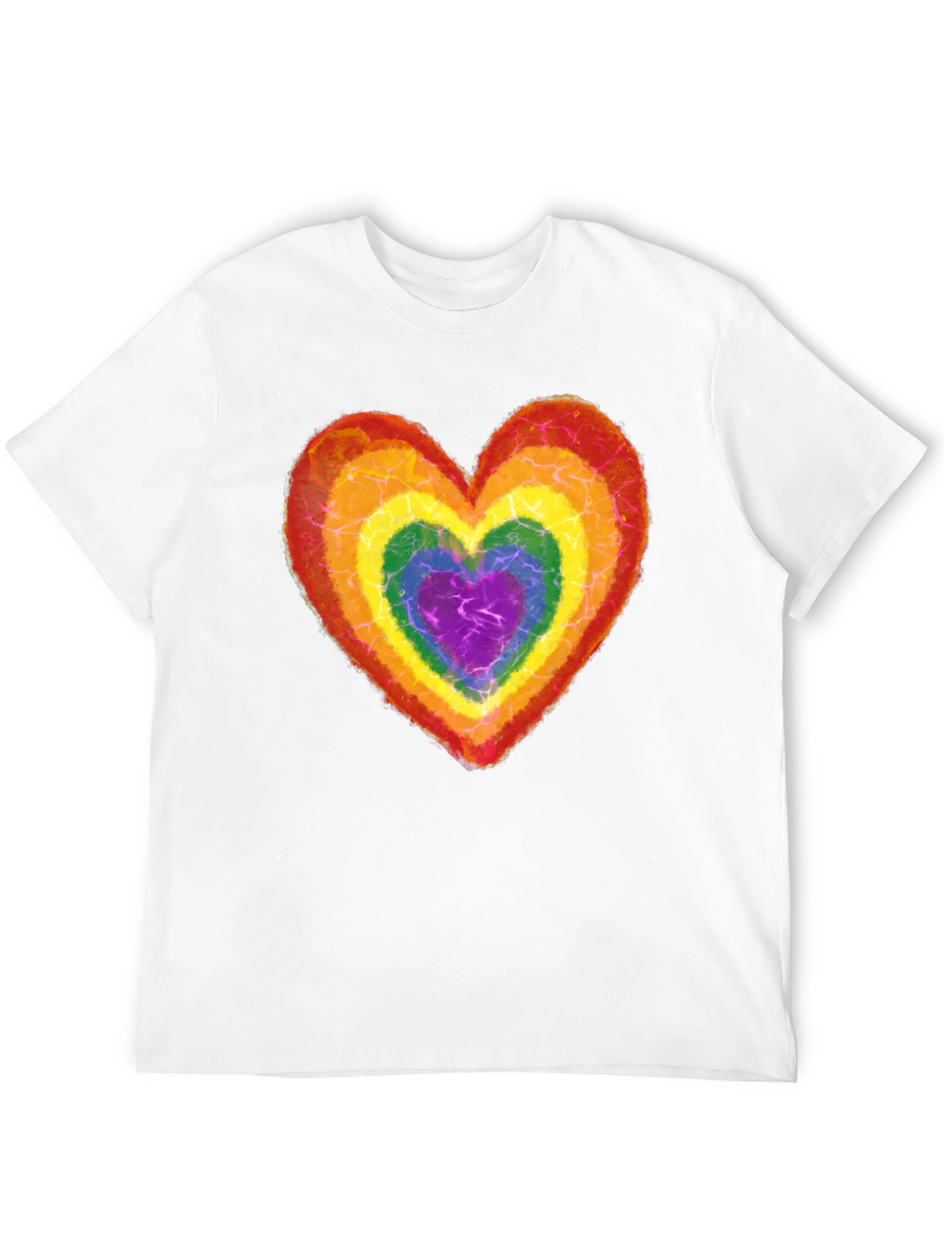 Rainbow Heart Graphic Tee - Black