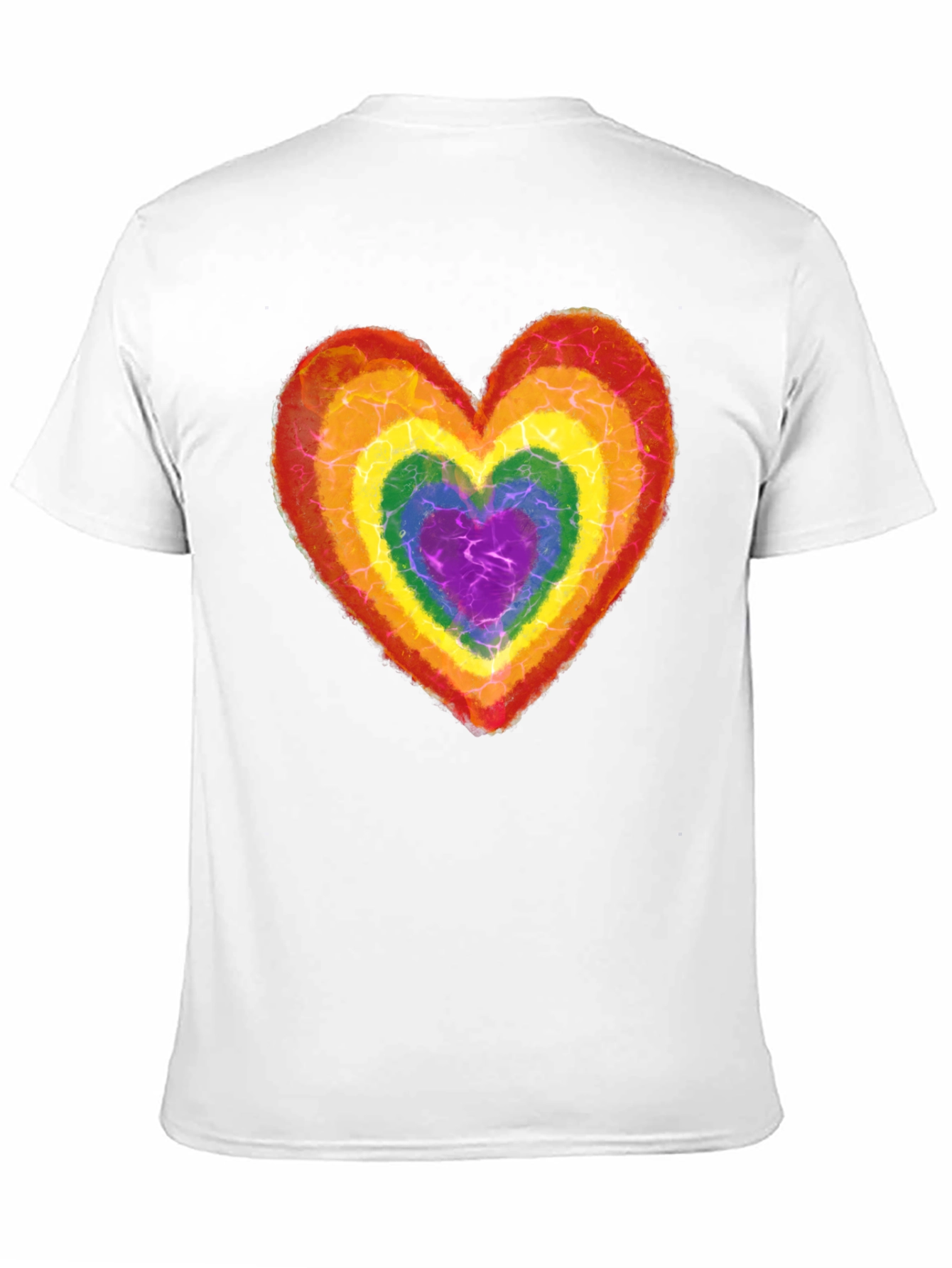 Rainbow Heart Graphic Tee - Black