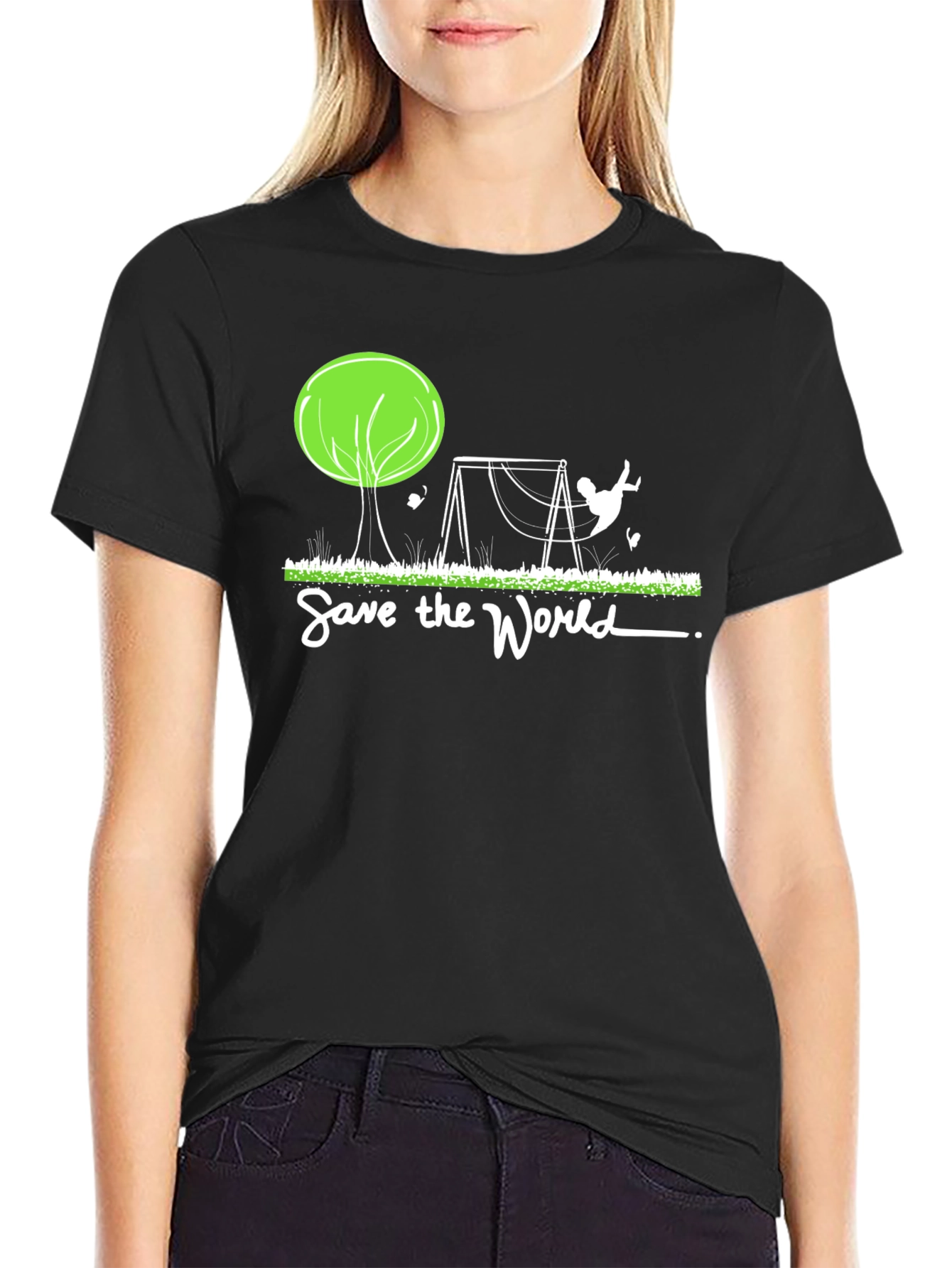 Save the World Graphic Tee - Eco-Friendly Shirt