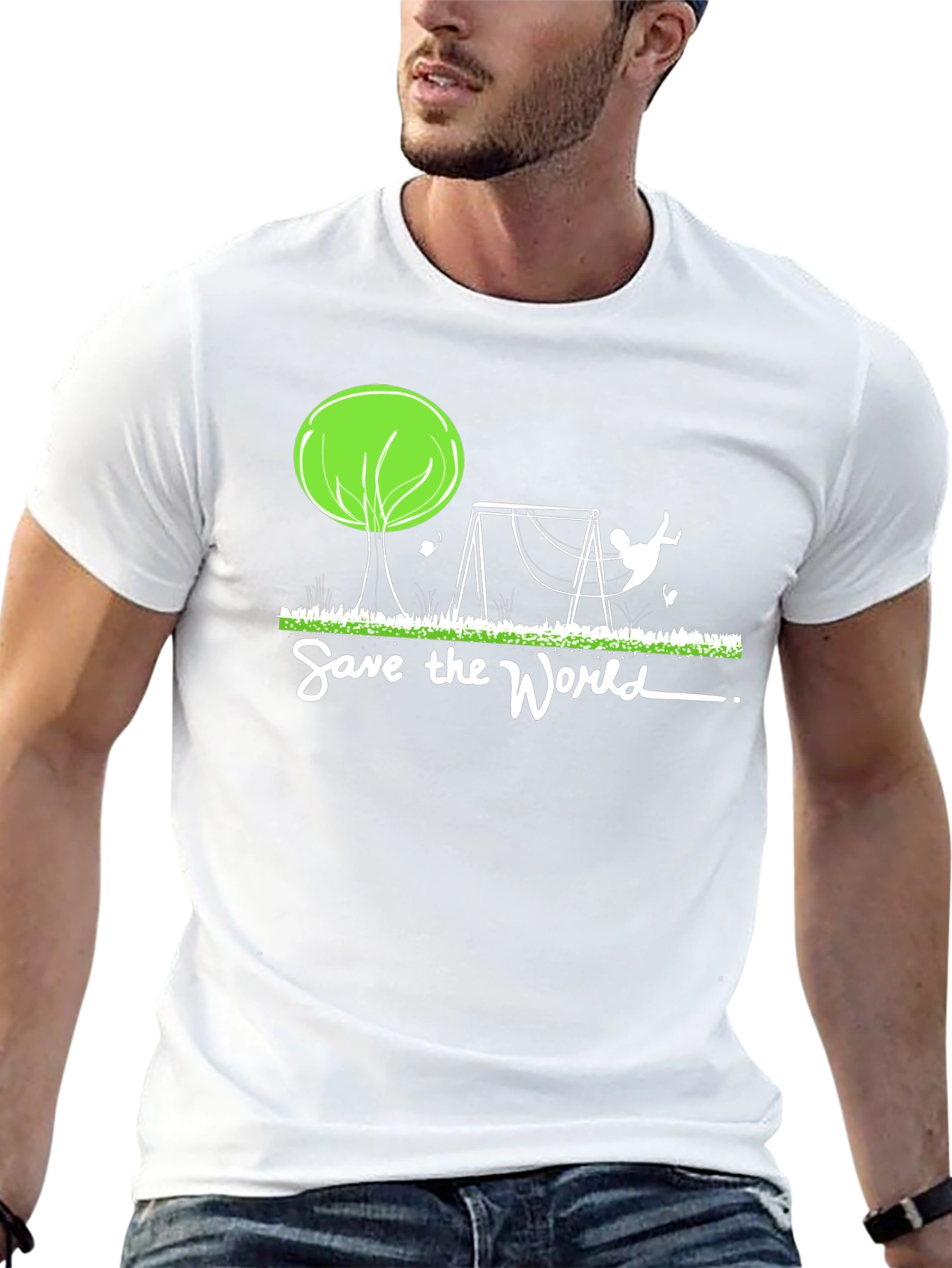Save the World Graphic Tee - Eco-Friendly Shirt