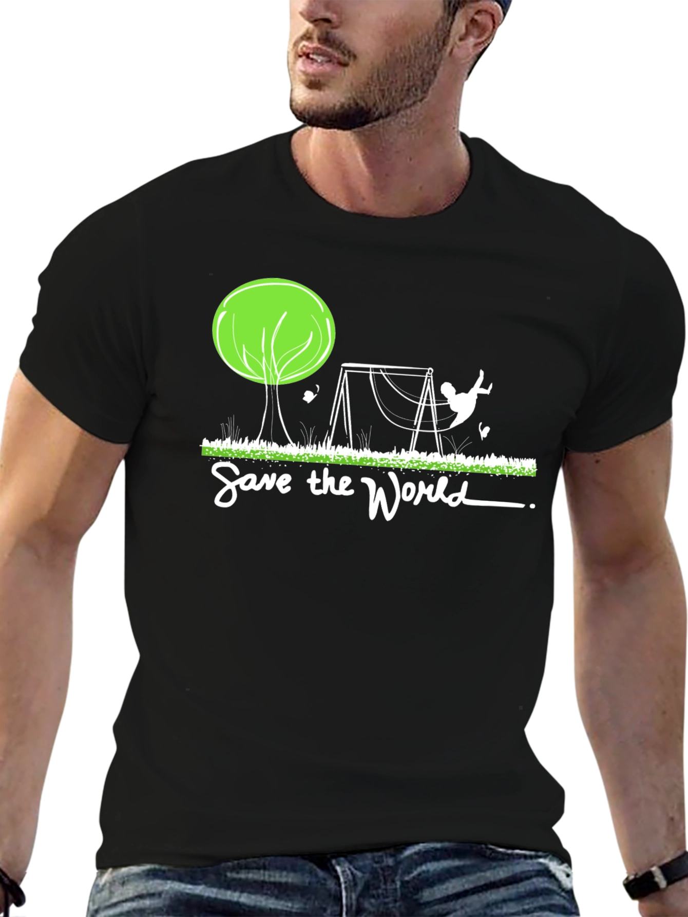 Save the World Graphic Tee - Eco-Friendly Shirt