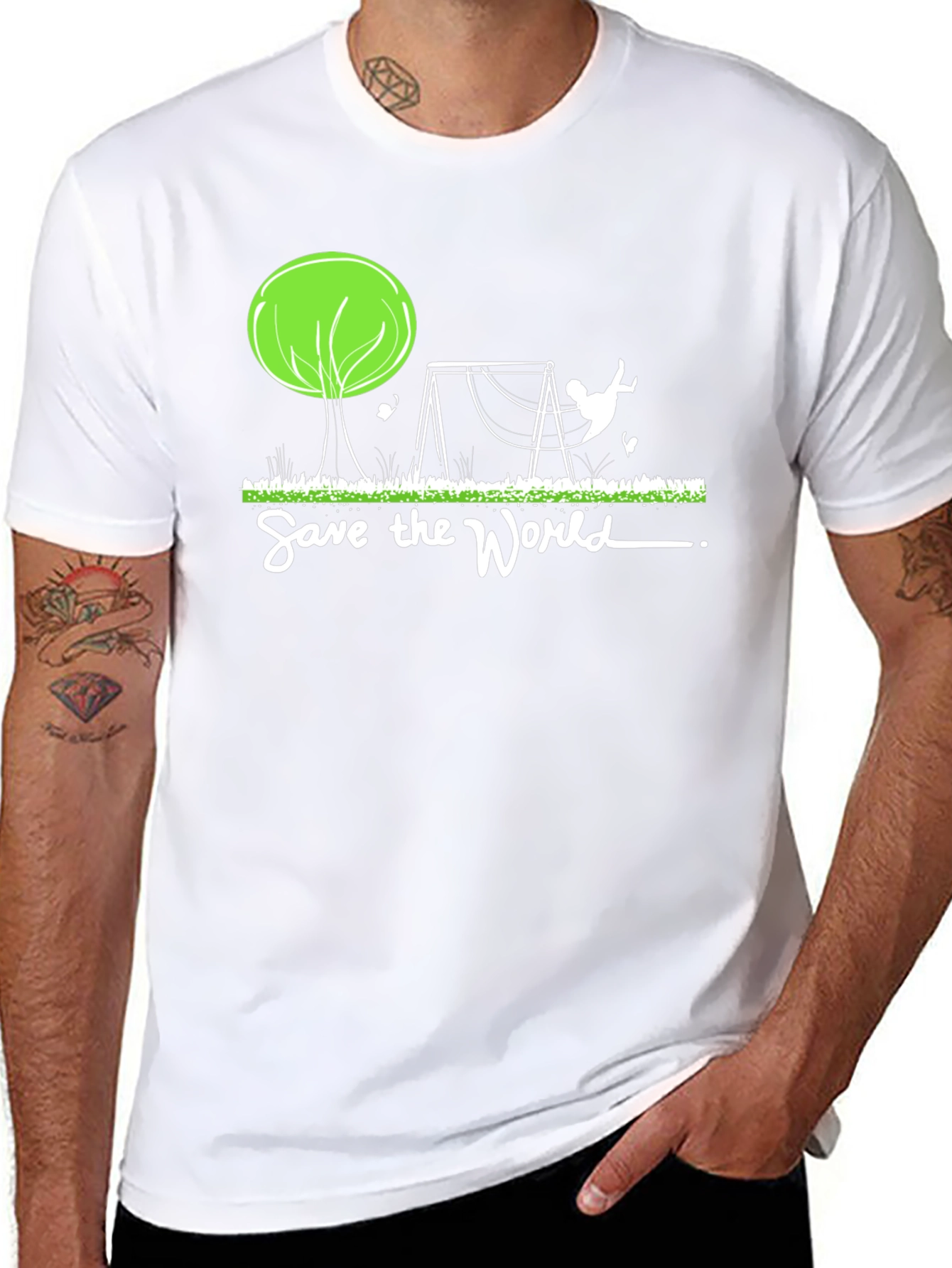 Save the World Graphic Tee - Eco-Friendly Shirt