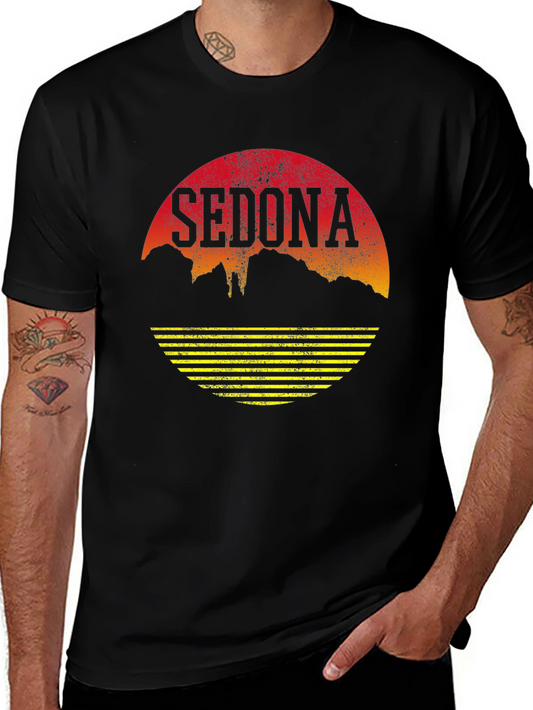 Sedona Graphic Tee - Vintage Style Mens T-Shirt