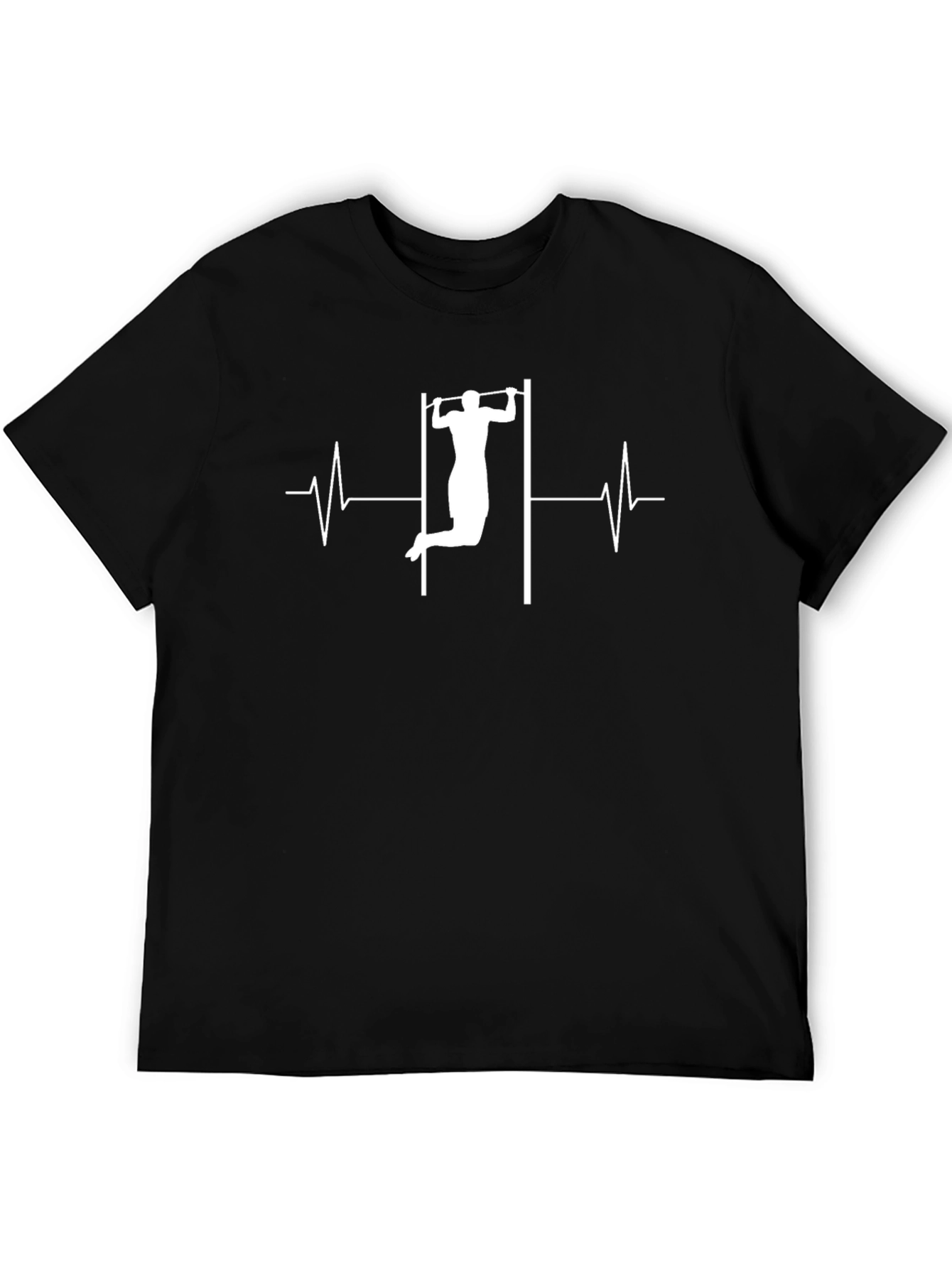 Pull-Up Heartbeat Graphic Tee - Black