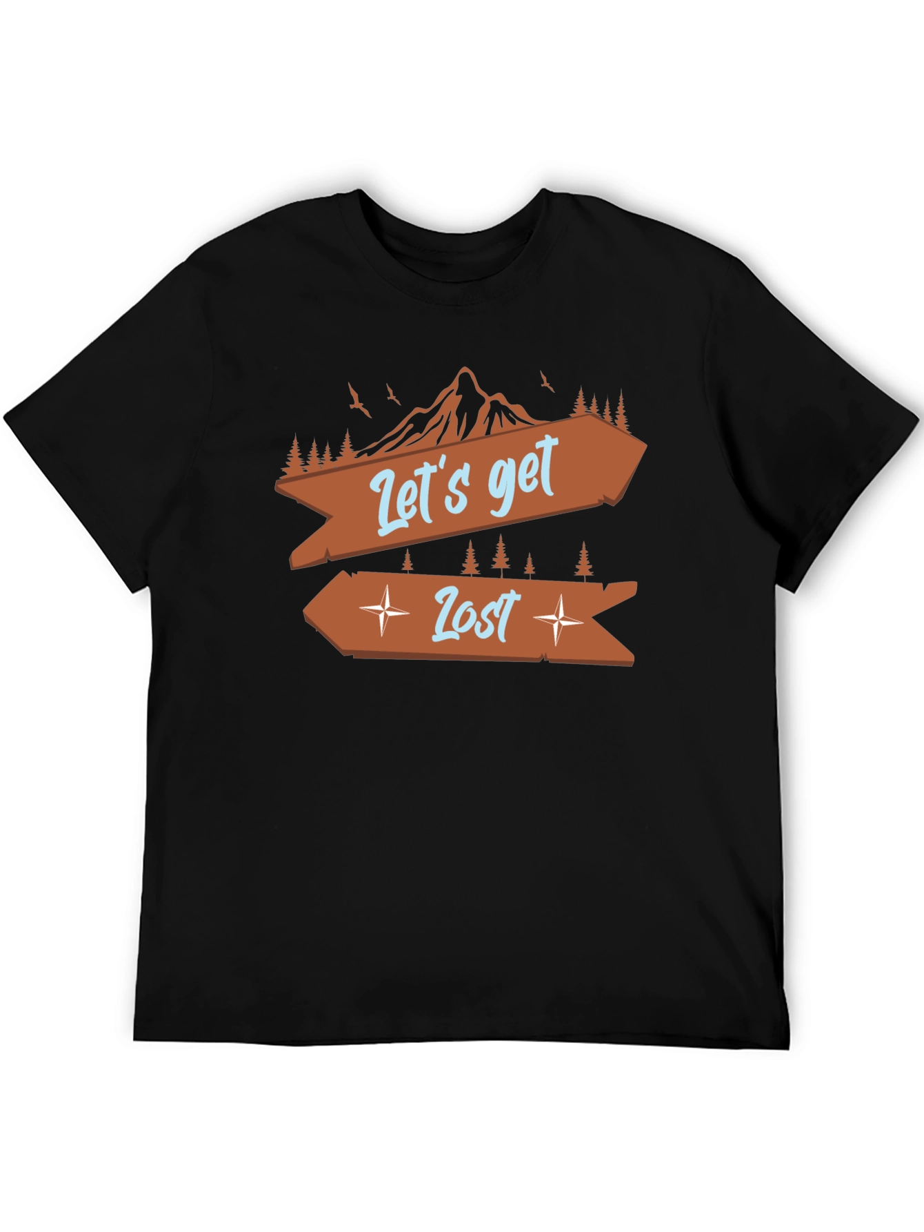 Lets Get Lost Graphic Tee - Adventure Awaits!