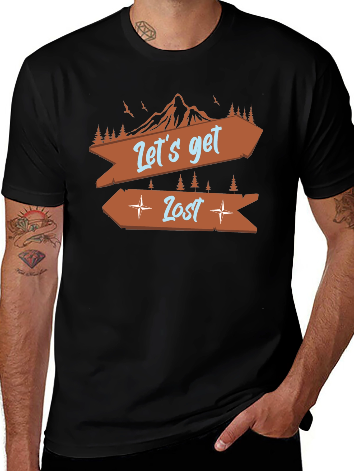 Lets Get Lost Graphic Tee - Adventure Awaits!