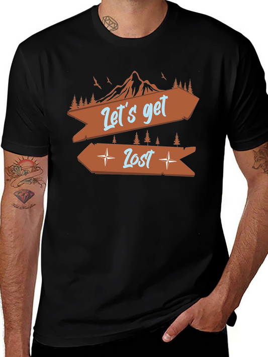 Lets Get Lost Graphic Tee - Adventure Awaits!