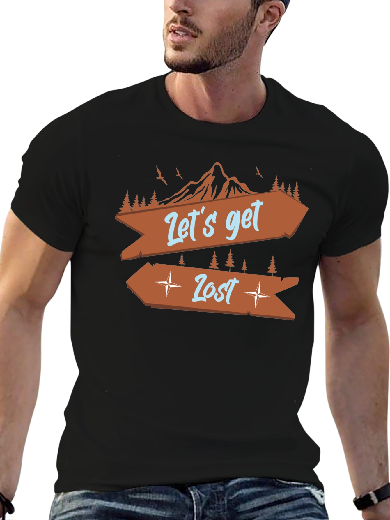 Lets Get Lost Graphic Tee - Adventure Awaits!