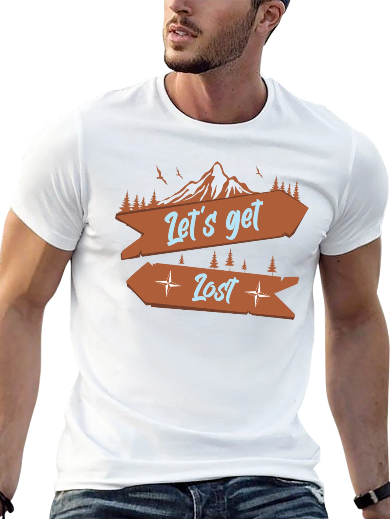 Lets Get Lost Graphic Tee - Adventure Awaits!